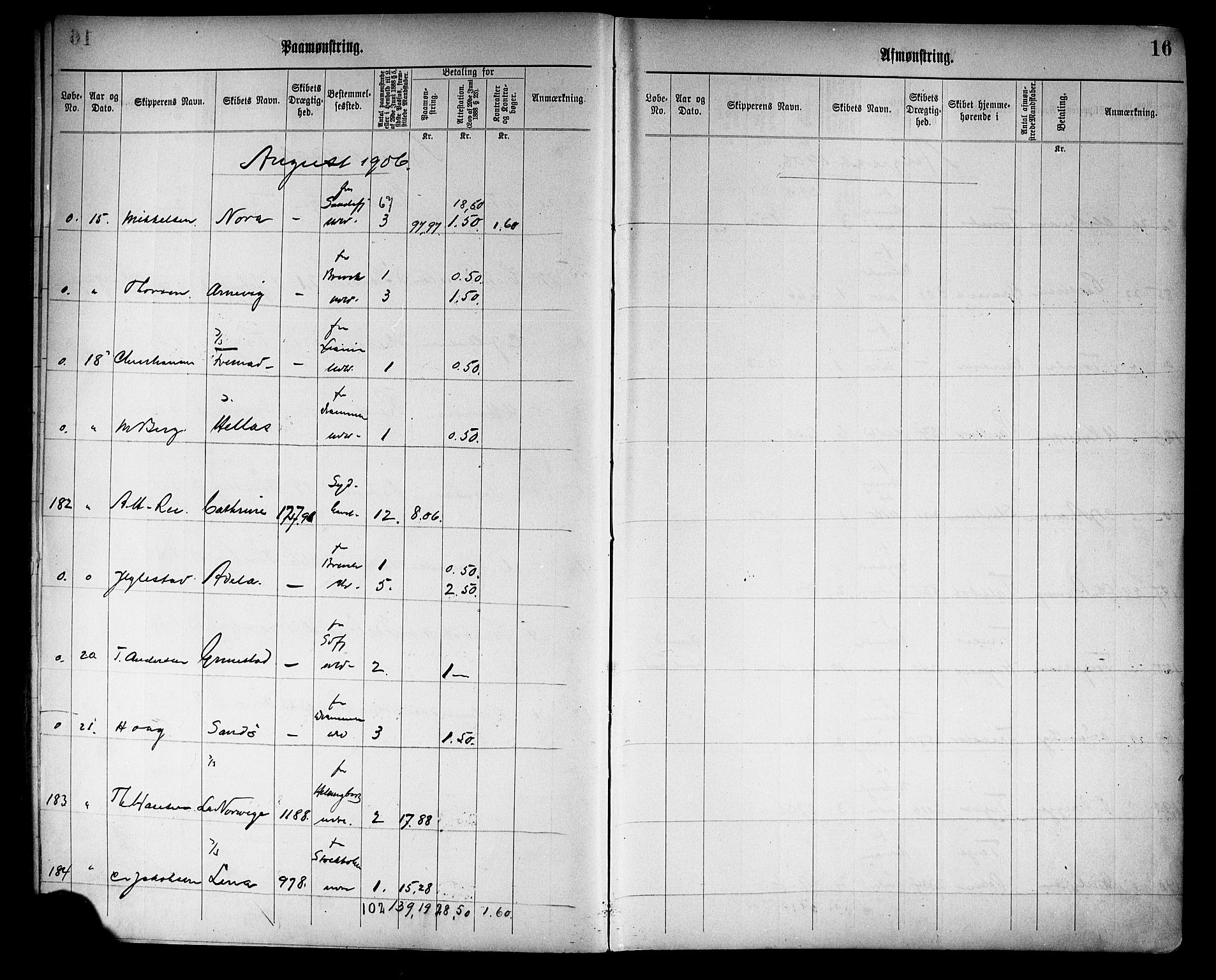 Tønsberg innrulleringskontor, AV/SAKO-A-786/H/Ha/L0006: Mønstringsjournal, 1906-1914, p. 18