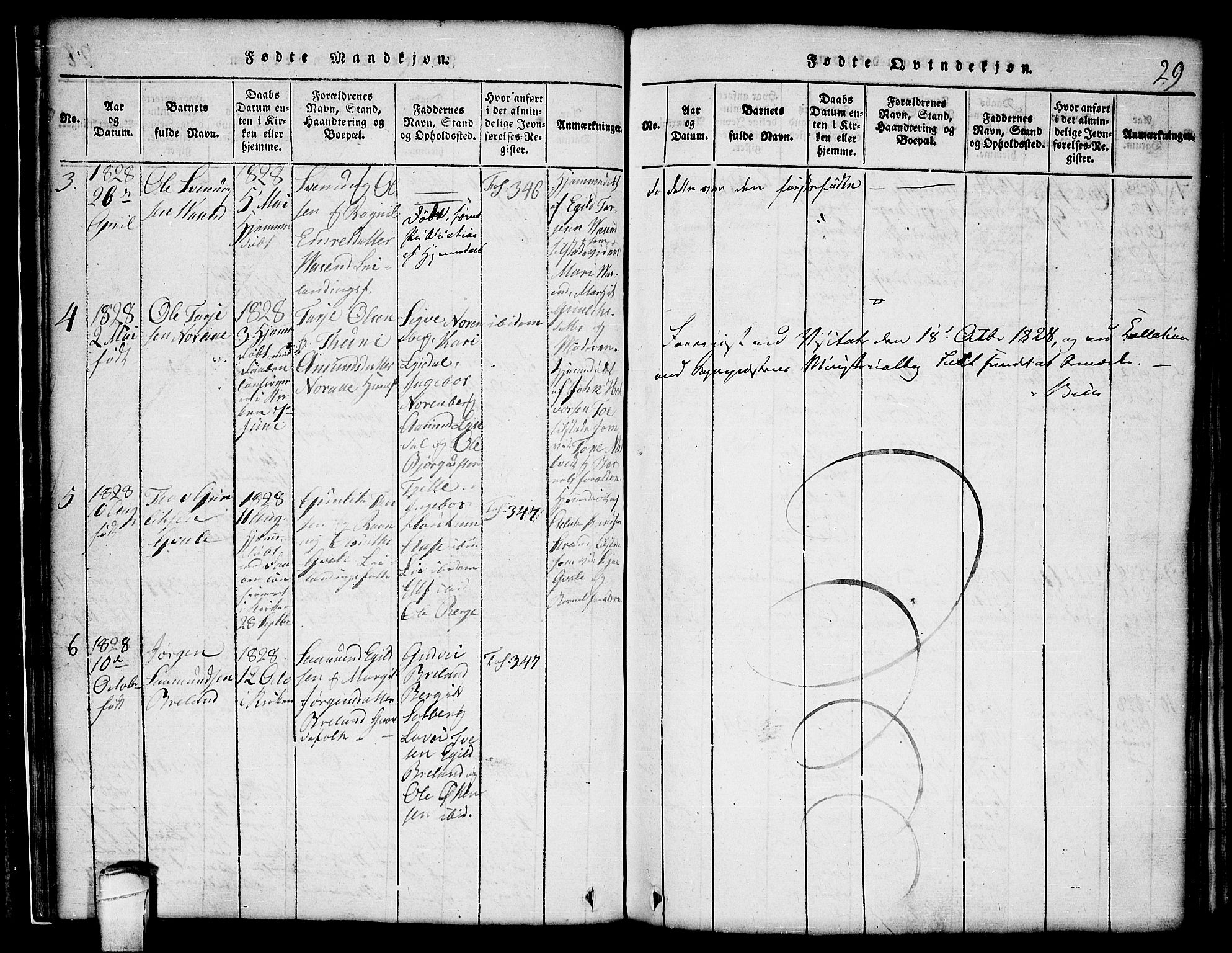 Lårdal kirkebøker, AV/SAKO-A-284/G/Gc/L0001: Parish register (copy) no. III 1, 1815-1854, p. 29