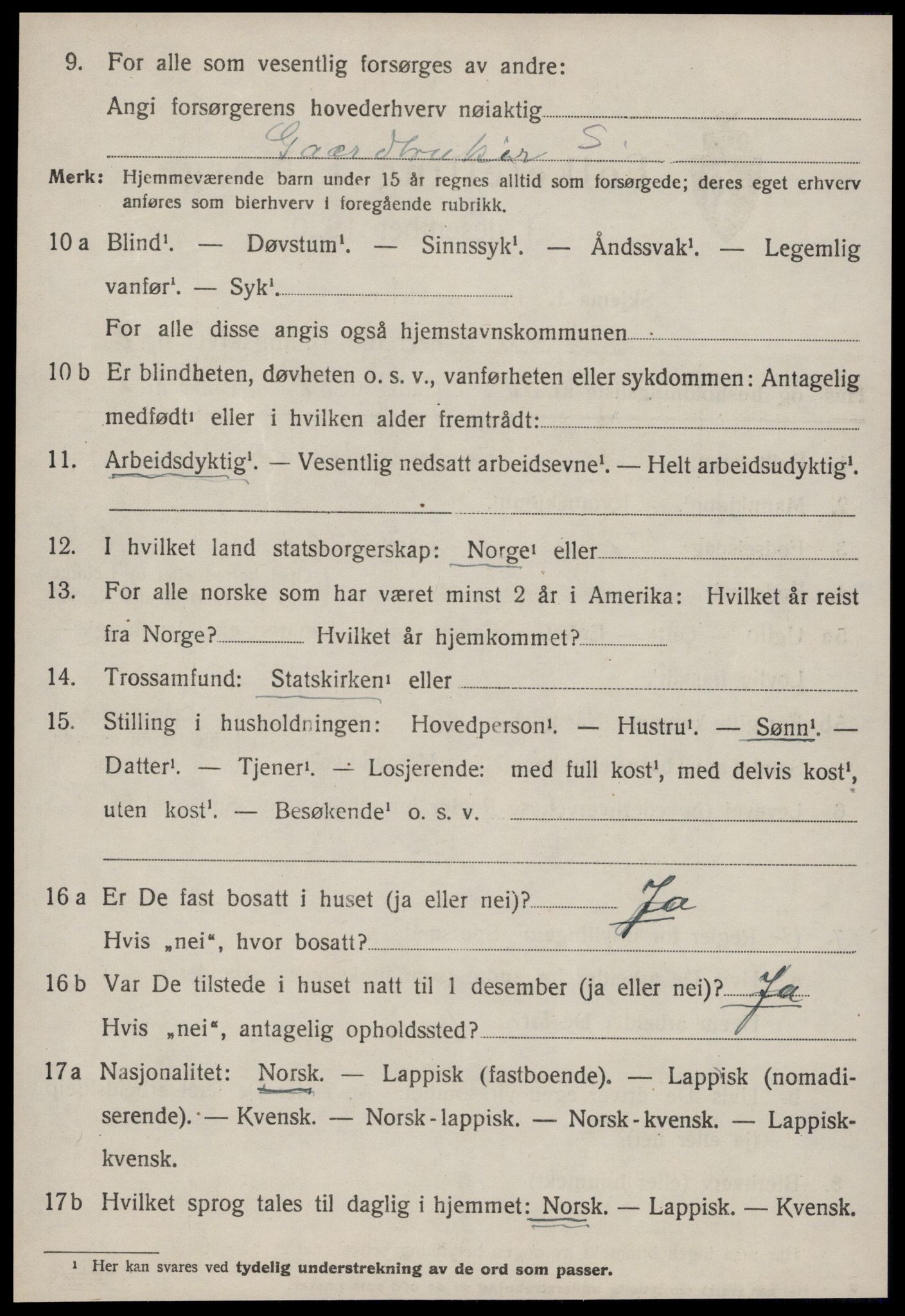 SAT, 1920 census for Strinda, 1920, p. 14755