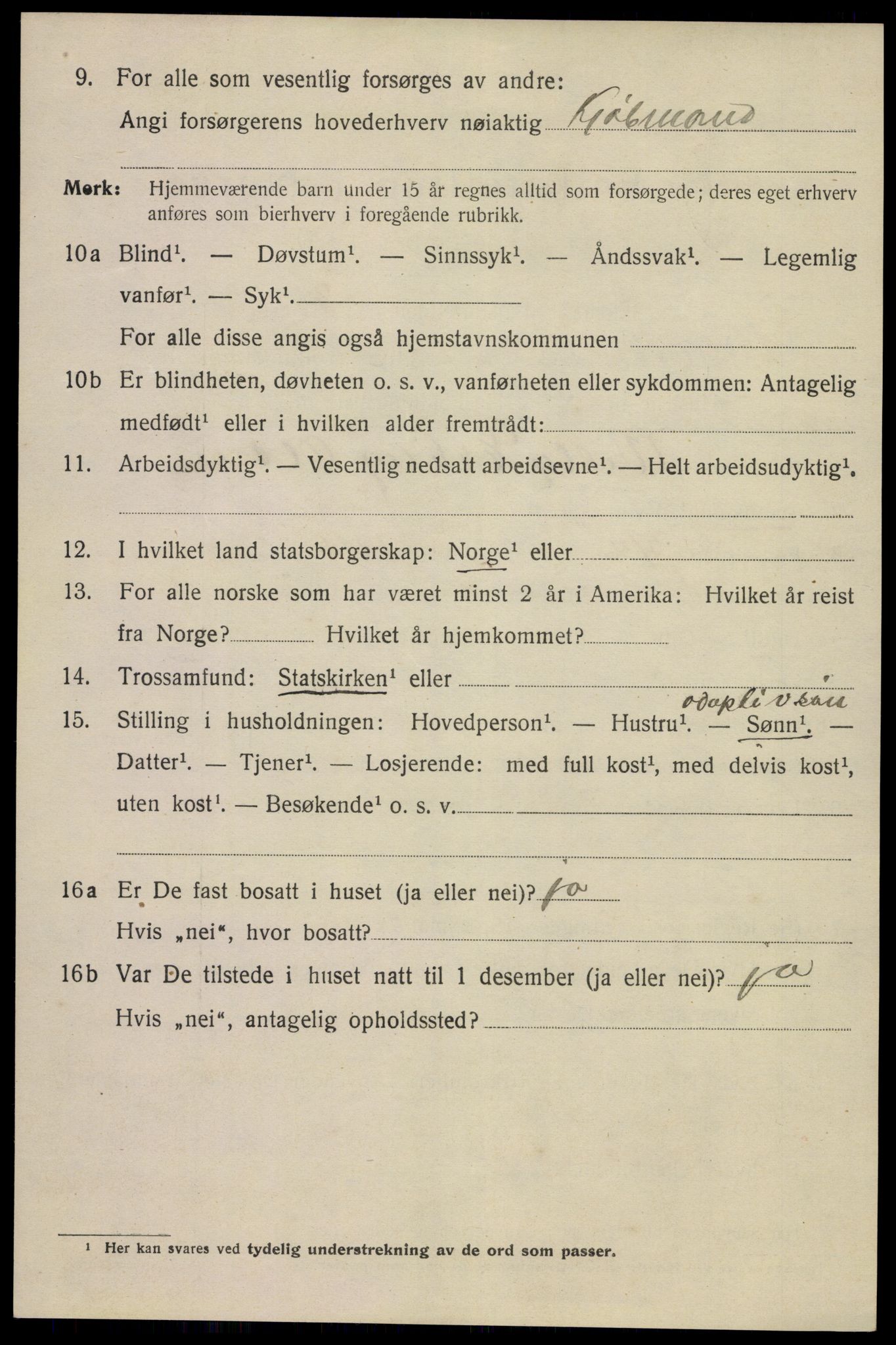 SAKO, 1920 census for Langesund, 1920, p. 2744