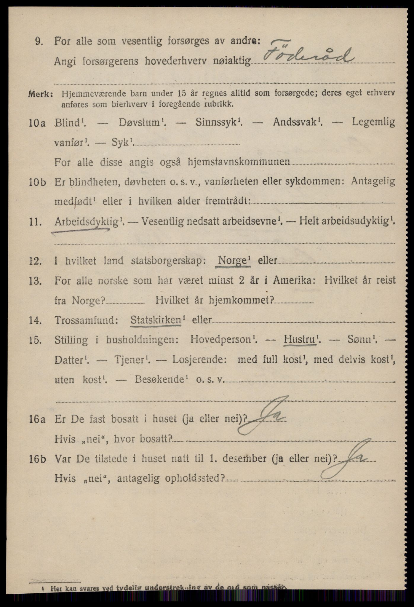 SAT, 1920 census for Bremsnes, 1920, p. 9318