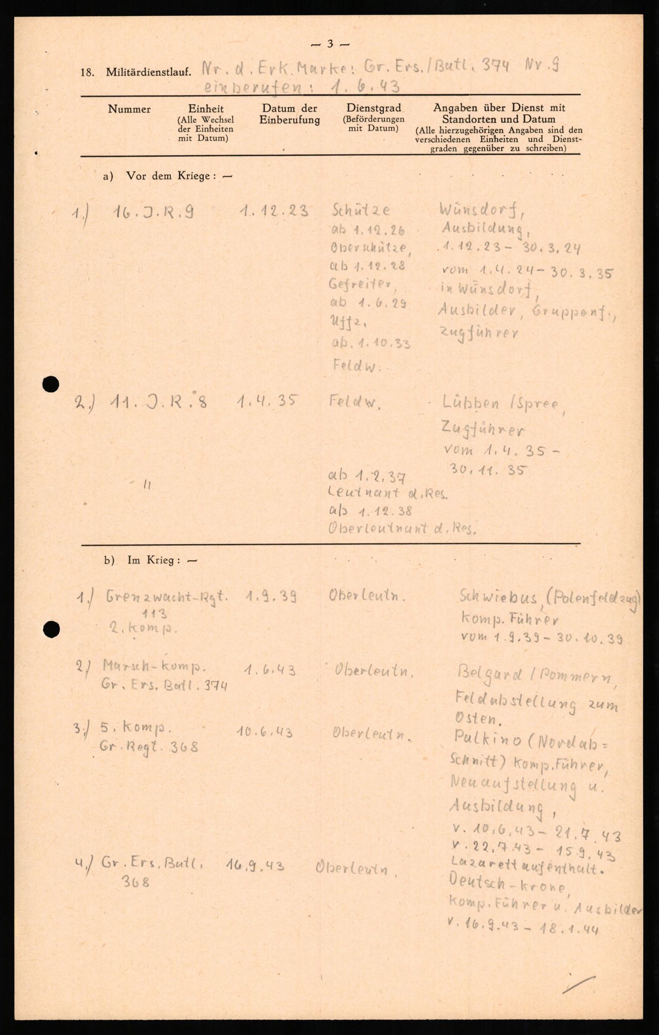 Forsvaret, Forsvarets overkommando II, AV/RA-RAFA-3915/D/Db/L0021: CI Questionaires. Tyske okkupasjonsstyrker i Norge. Tyskere., 1945-1946, p. 287