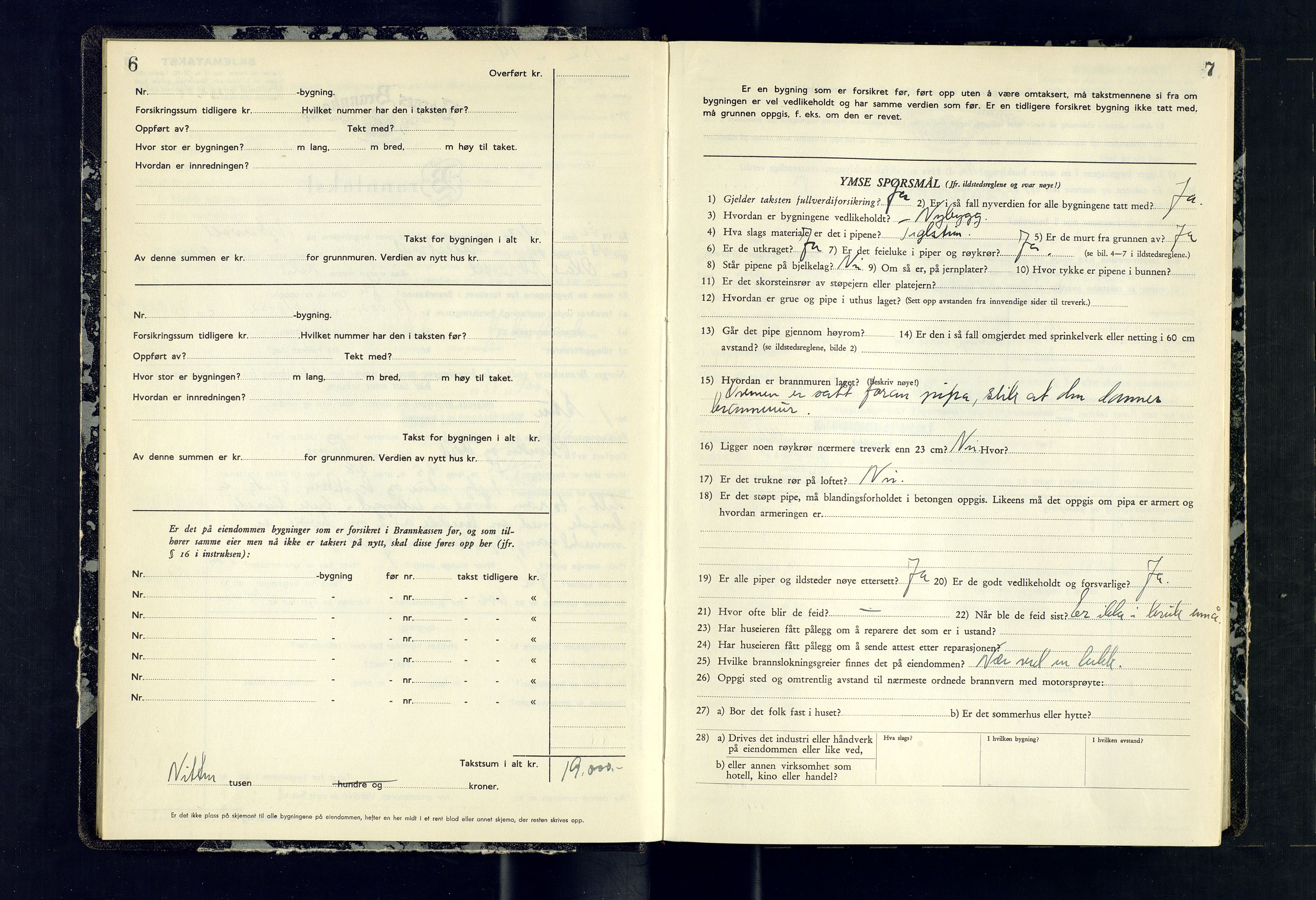 Lyngen lensmannskontor, AV/SATØ-SATO-99/F/Fm/Fmb/L0141: Branntakstprotokoller, 1952-1954, p. 6-7