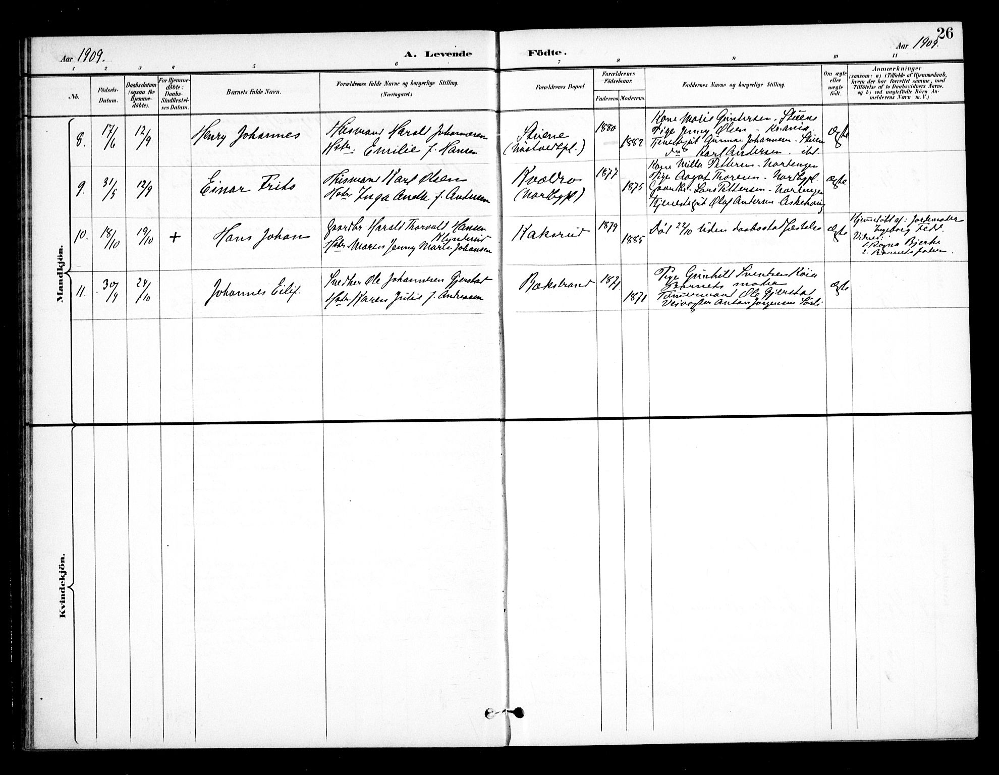 Ås prestekontor Kirkebøker, AV/SAO-A-10894/F/Fb/L0002: Parish register (official) no. II 2, 1895-1916, p. 26