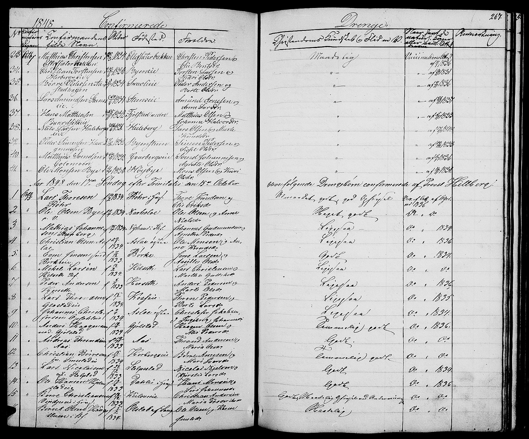 Ringsaker prestekontor, AV/SAH-PREST-014/L/La/L0005: Parish register (copy) no. 5, 1839-1850, p. 267