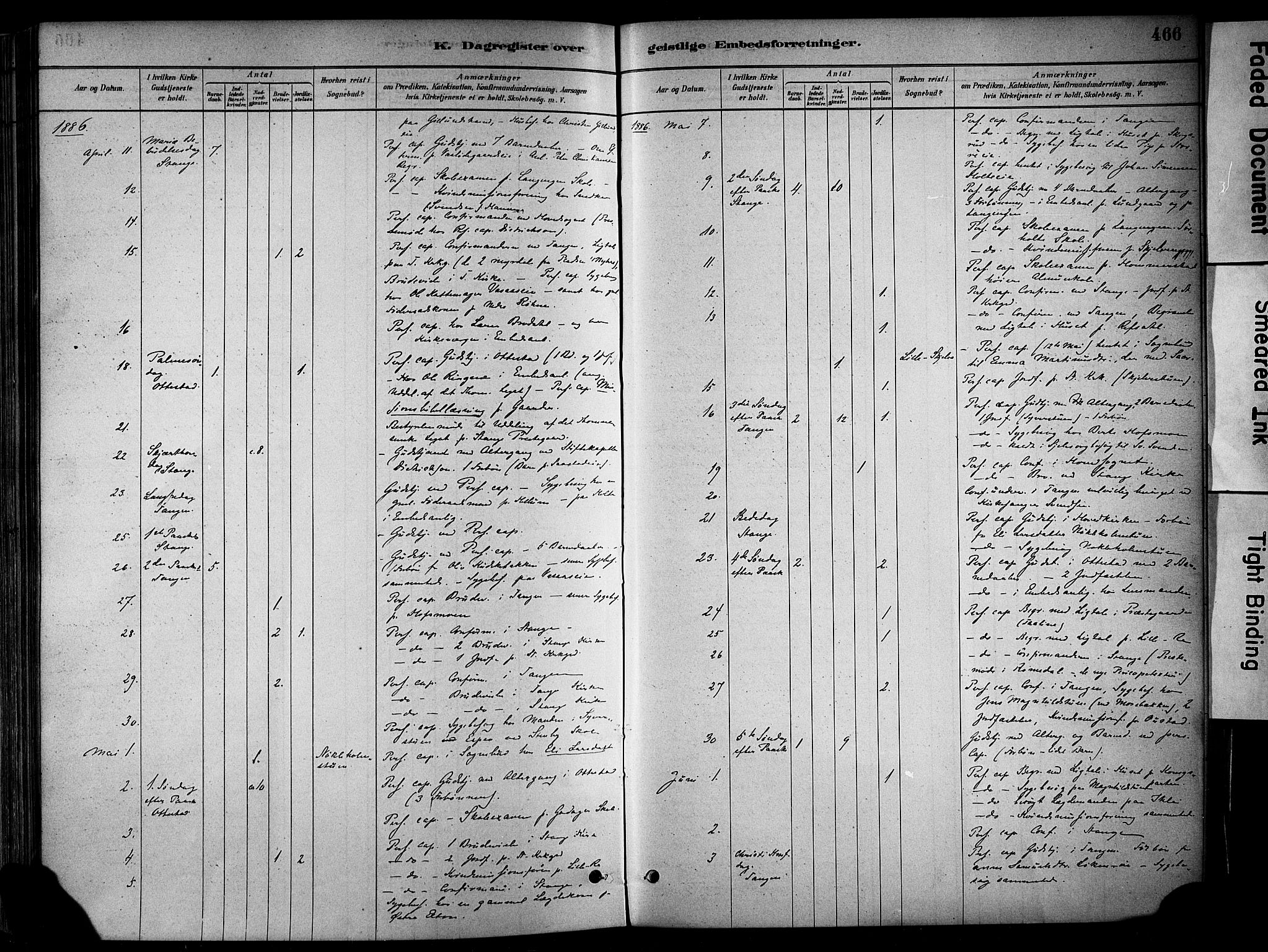 Stange prestekontor, AV/SAH-PREST-002/K/L0017: Parish register (official) no. 17, 1880-1893, p. 466