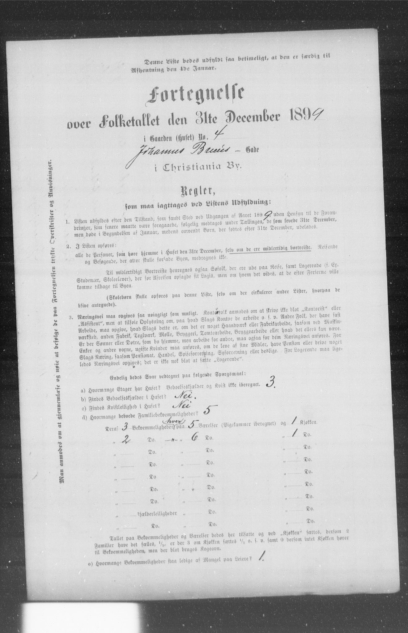 OBA, Municipal Census 1899 for Kristiania, 1899, p. 6094