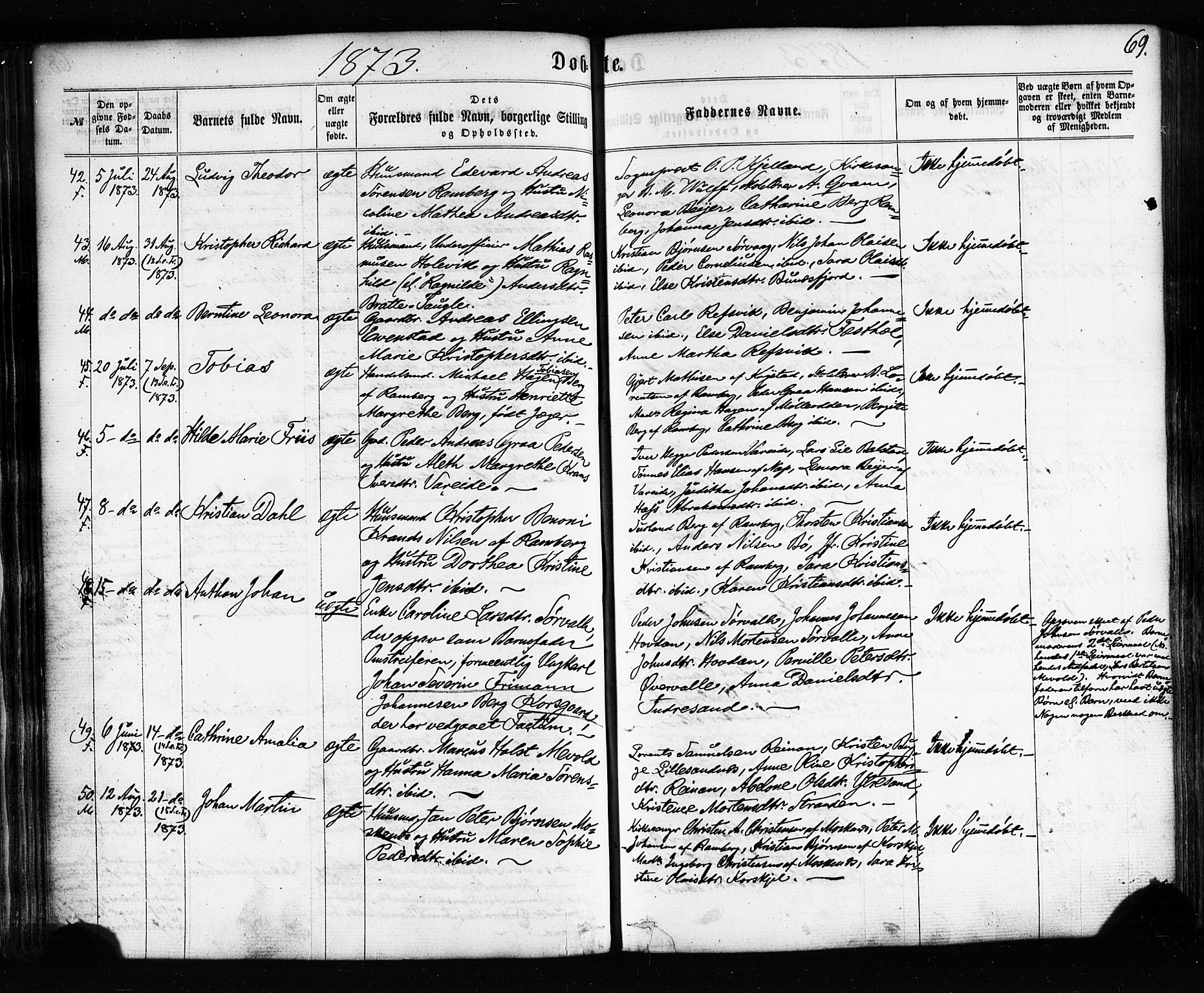 Ministerialprotokoller, klokkerbøker og fødselsregistre - Nordland, SAT/A-1459/885/L1203: Parish register (official) no. 885A04, 1859-1877, p. 69