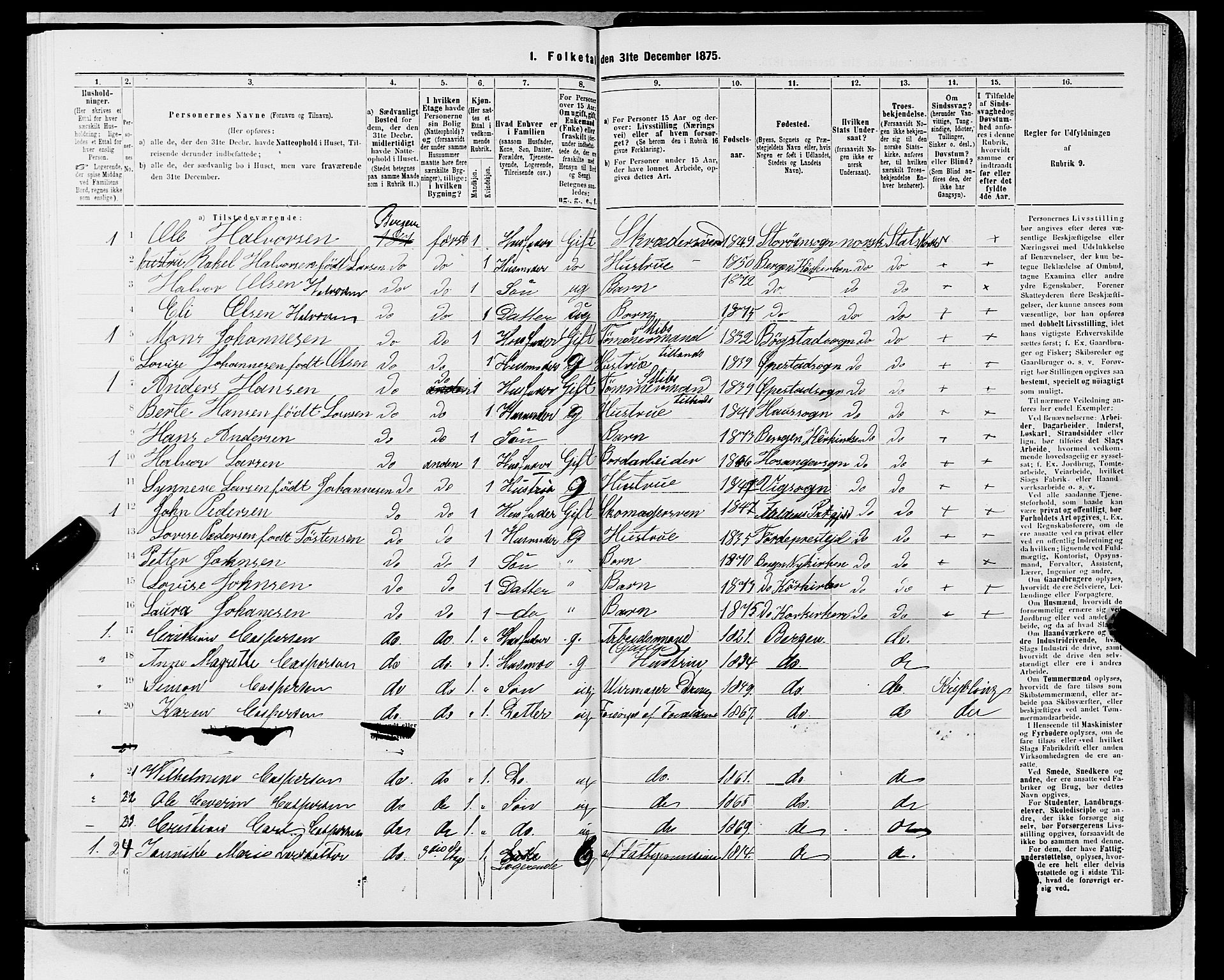 SAB, 1875 census for 1301 Bergen, 1875, p. 5638