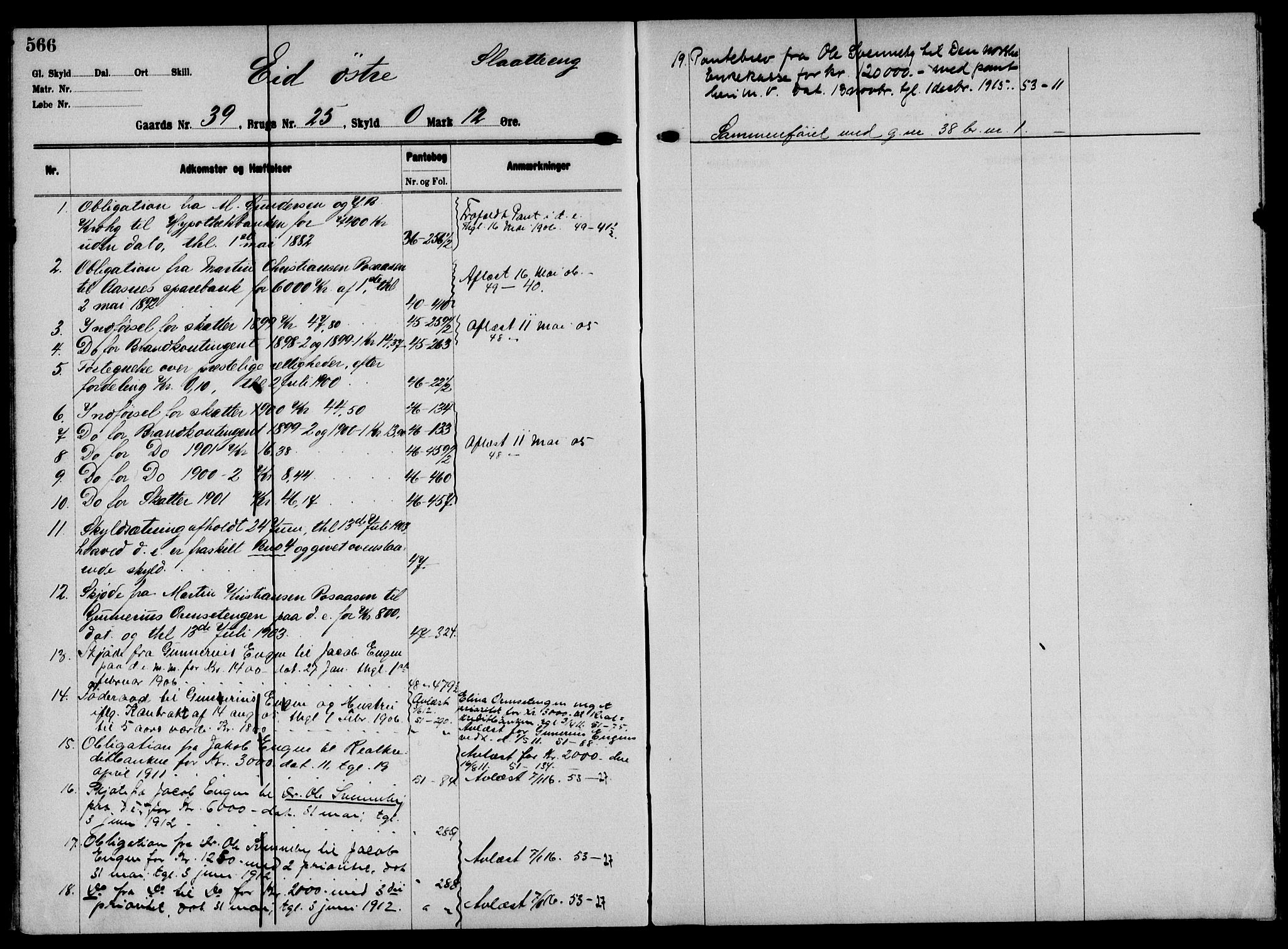 Solør tingrett, AV/SAH-TING-008/H/Ha/Hak/L0002: Mortgage register no. II, 1900-1935, p. 566