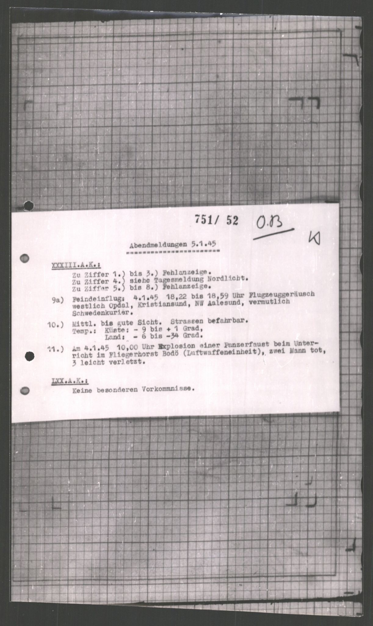 Forsvarets Overkommando. 2 kontor. Arkiv 11.4. Spredte tyske arkivsaker, AV/RA-RAFA-7031/D/Dar/Dara/L0001: Krigsdagbøker for 20. Gebirgs-Armee-Oberkommando (AOK 20), 1944-1945, p. 443