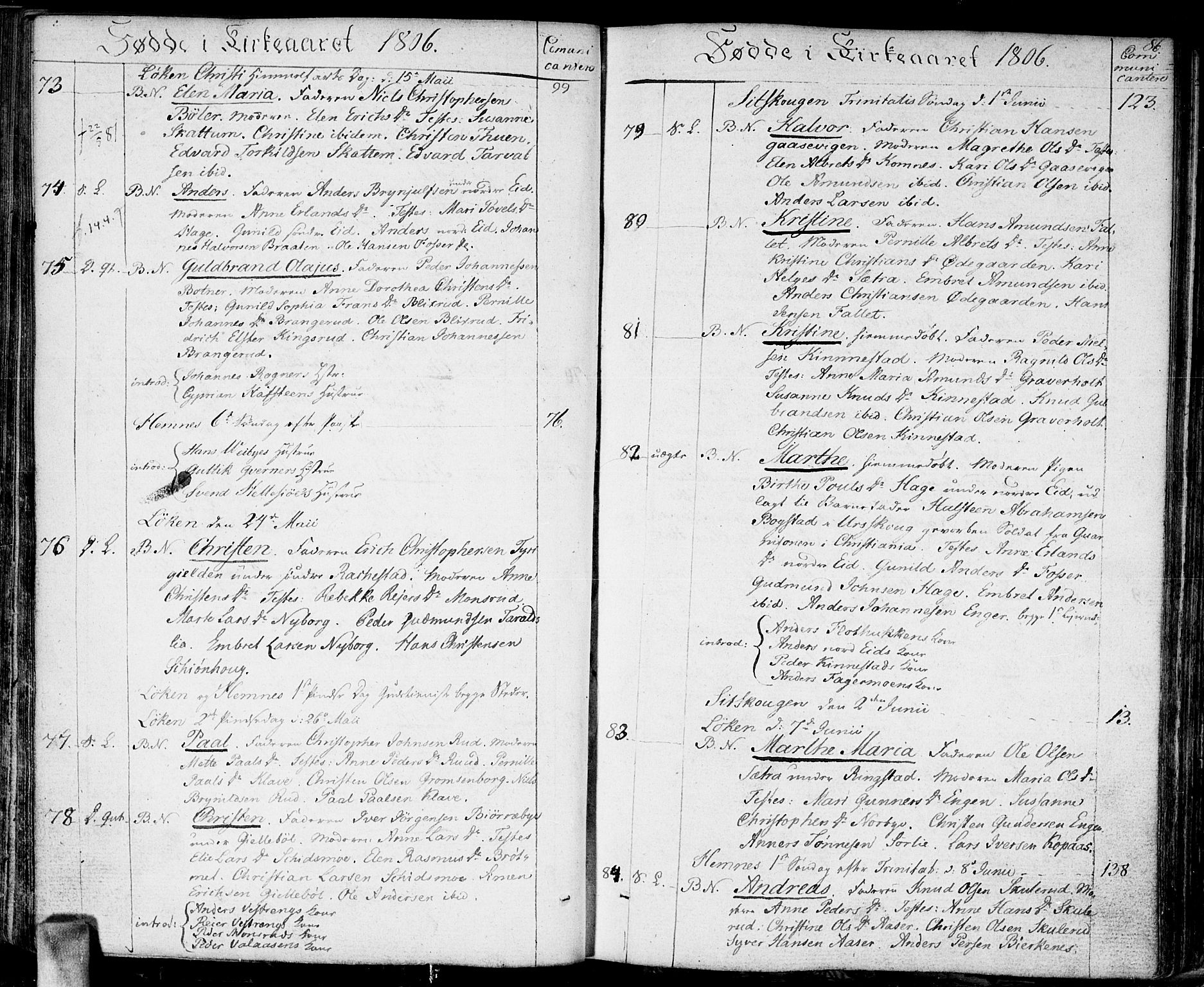 Høland prestekontor Kirkebøker, SAO/A-10346a/F/Fa/L0006: Parish register (official) no. I 6, 1794-1814, p. 86