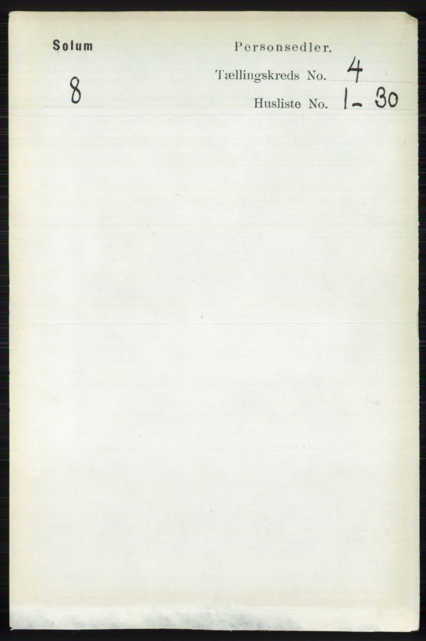 RA, 1891 census for 0818 Solum, 1891, p. 619