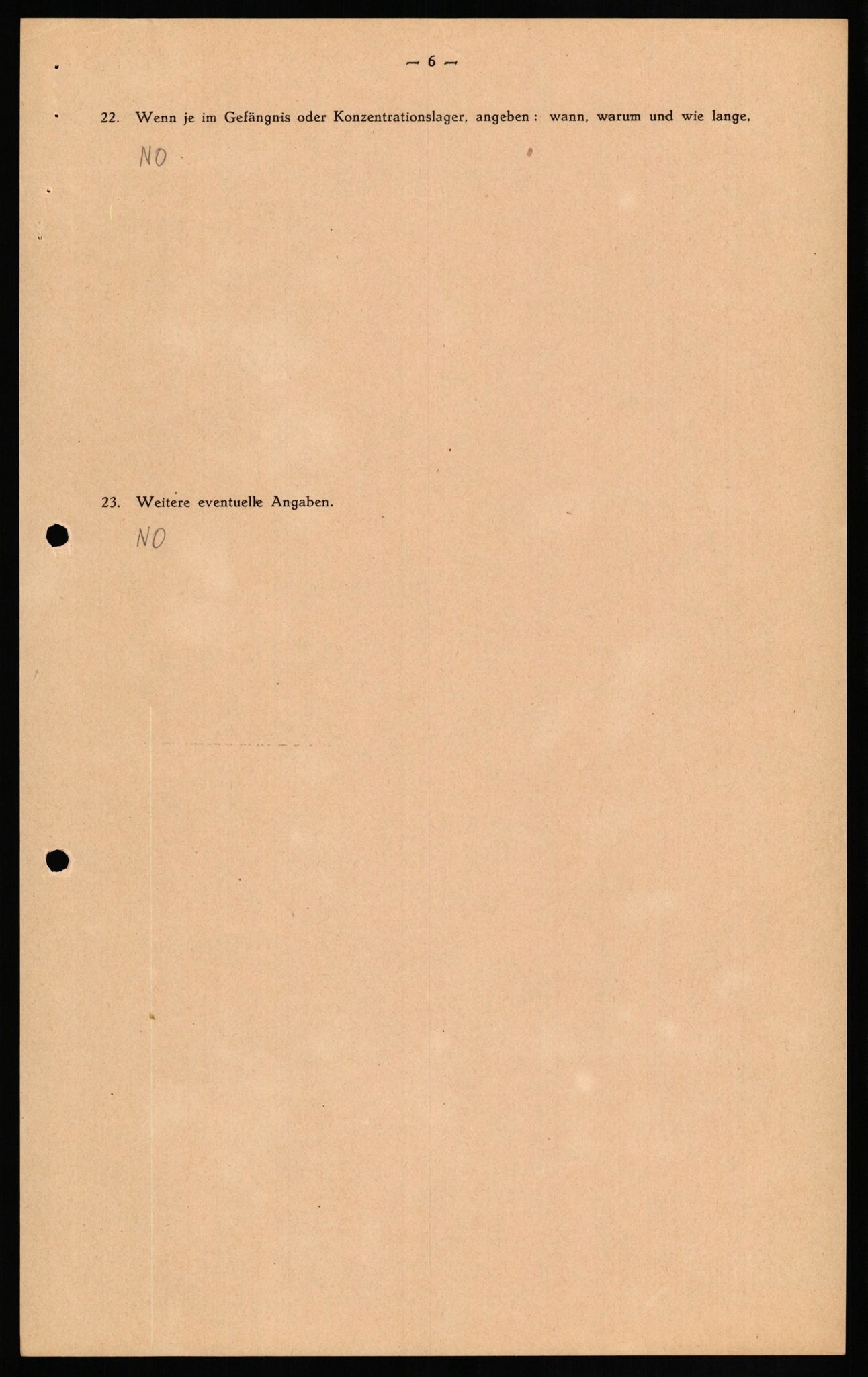 Forsvaret, Forsvarets overkommando II, RA/RAFA-3915/D/Db/L0021: CI Questionaires. Tyske okkupasjonsstyrker i Norge. Tyskere., 1945-1946, p. 246