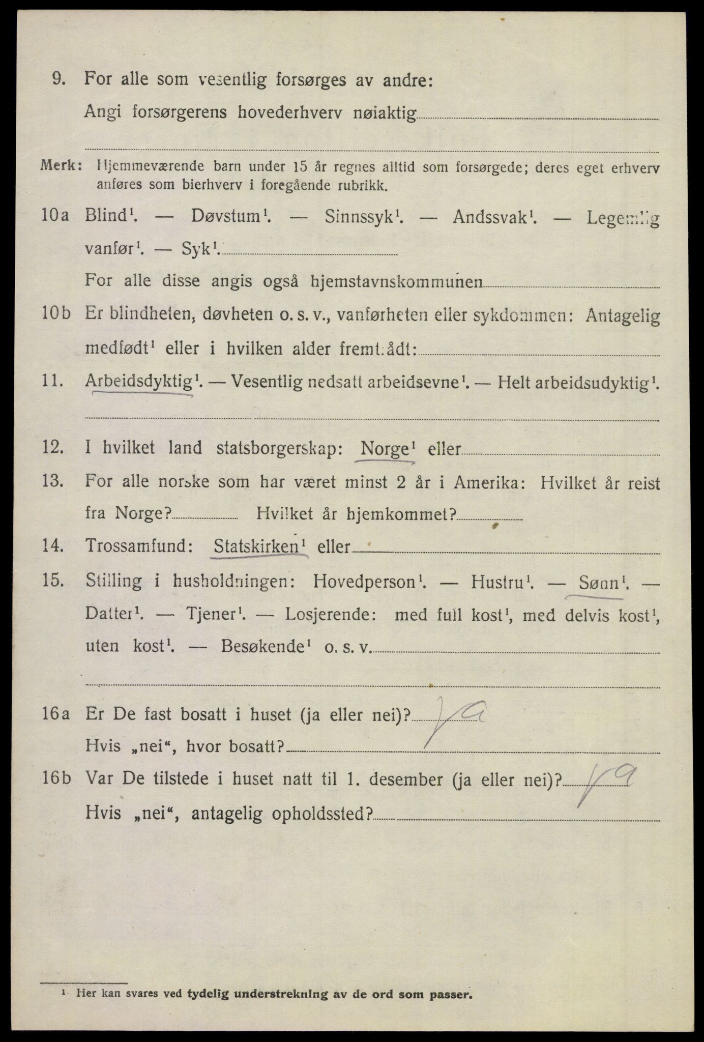 SAKO, 1920 census for Sem, 1920, p. 10342