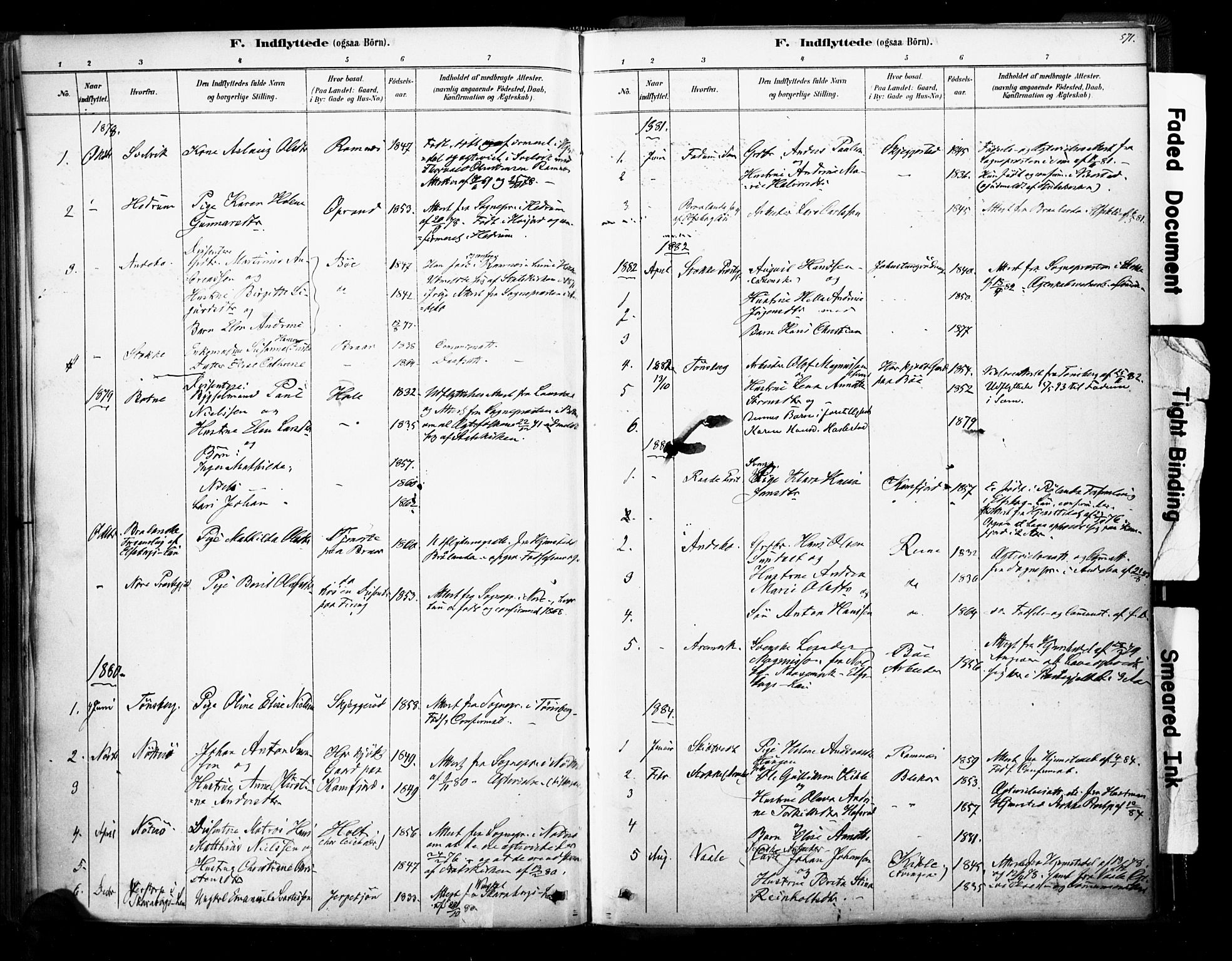 Ramnes kirkebøker, AV/SAKO-A-314/F/Fa/L0007: Parish register (official) no. I 7, 1878-1895, p. 570-571