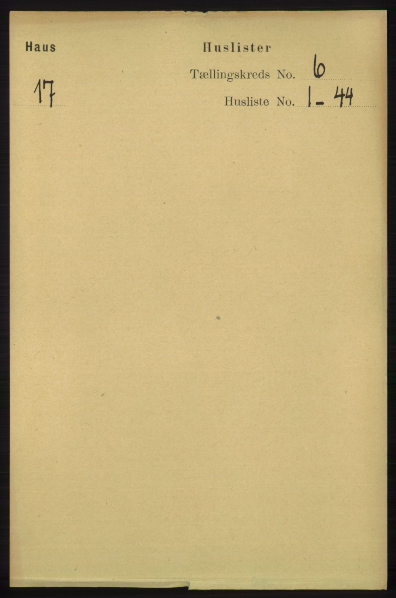 RA, 1891 census for 1250 Haus, 1891, p. 2266