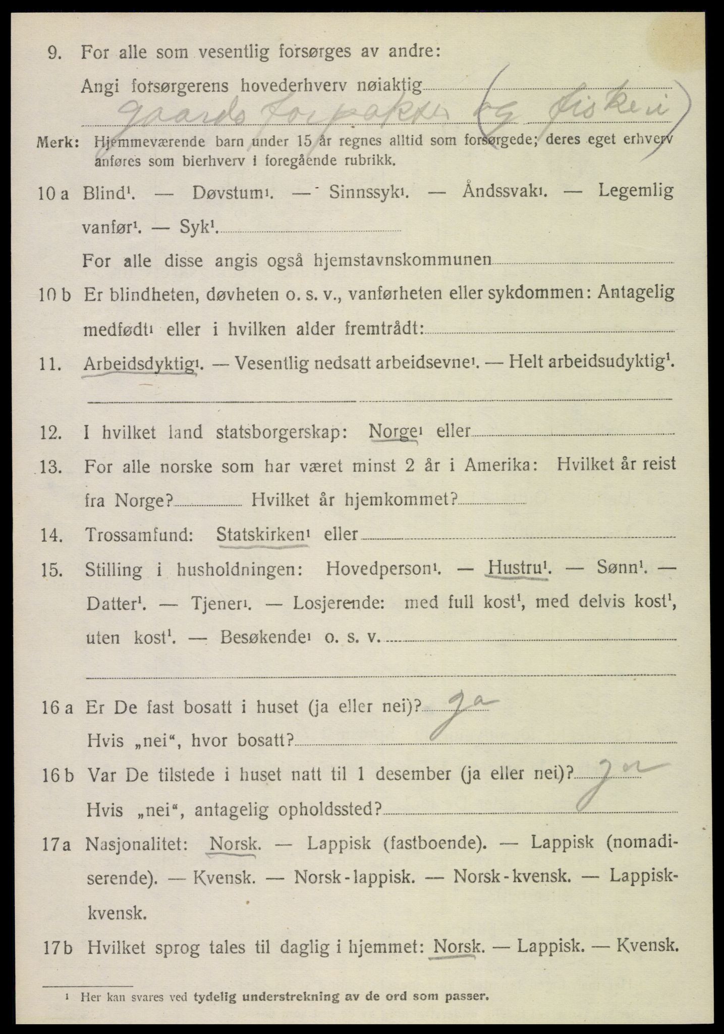 SAT, 1920 census for Kolvereid, 1920, p. 1504