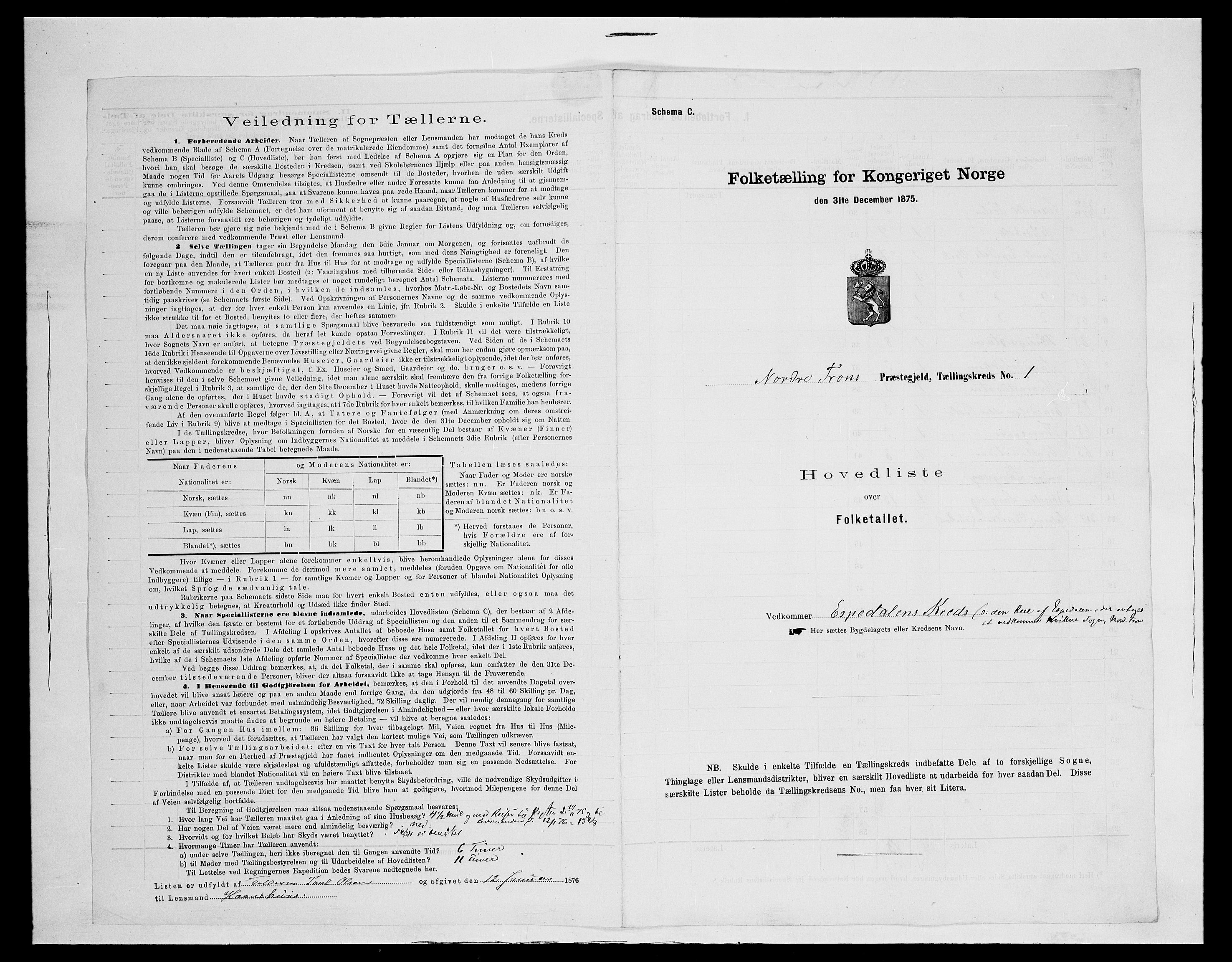 SAH, 1875 census for 0518P Nord-Fron, 1875, p. 24