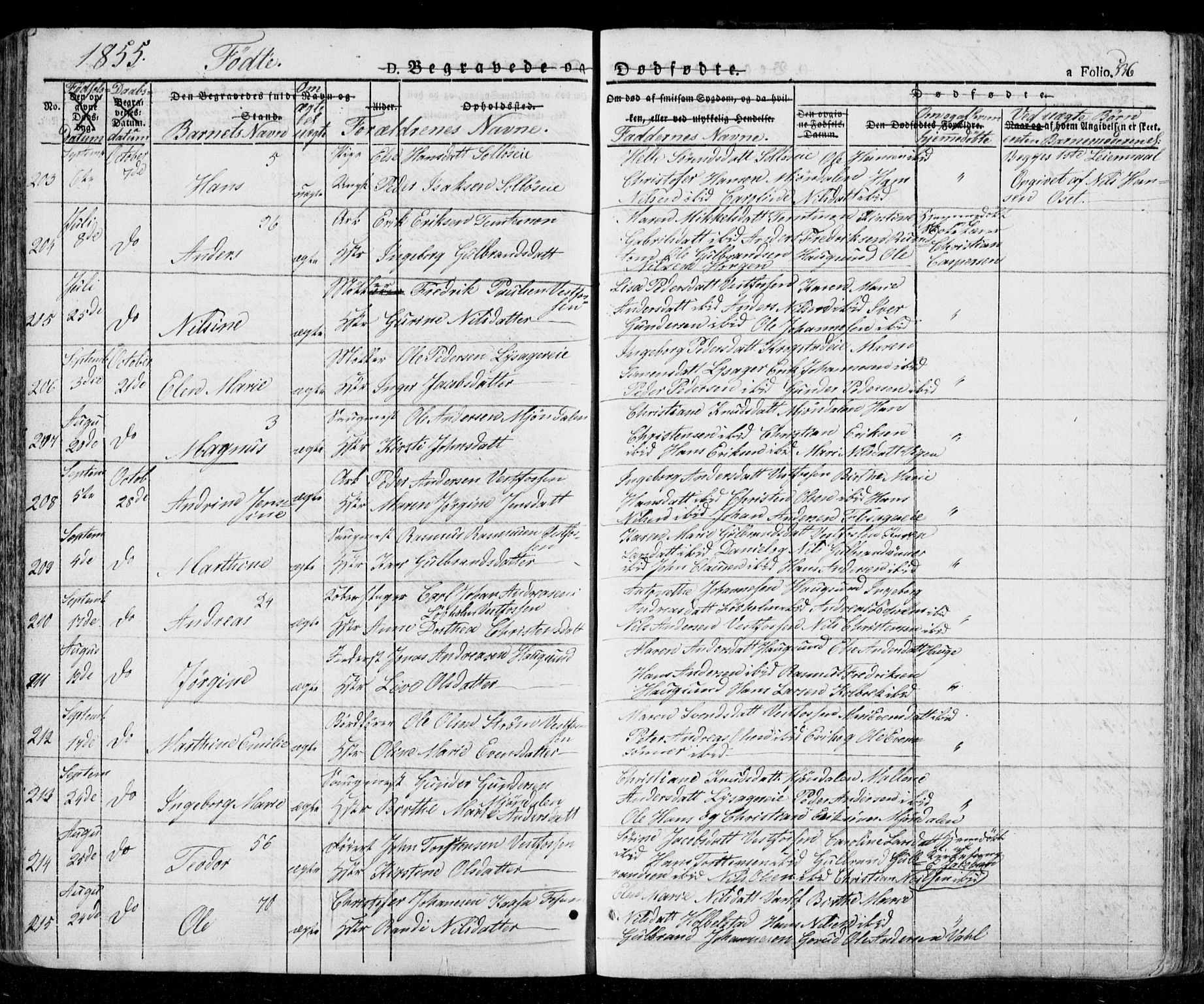 Eiker kirkebøker, AV/SAKO-A-4/G/Ga/L0002: Parish register (copy) no. I 2, 1832-1856, p. 536
