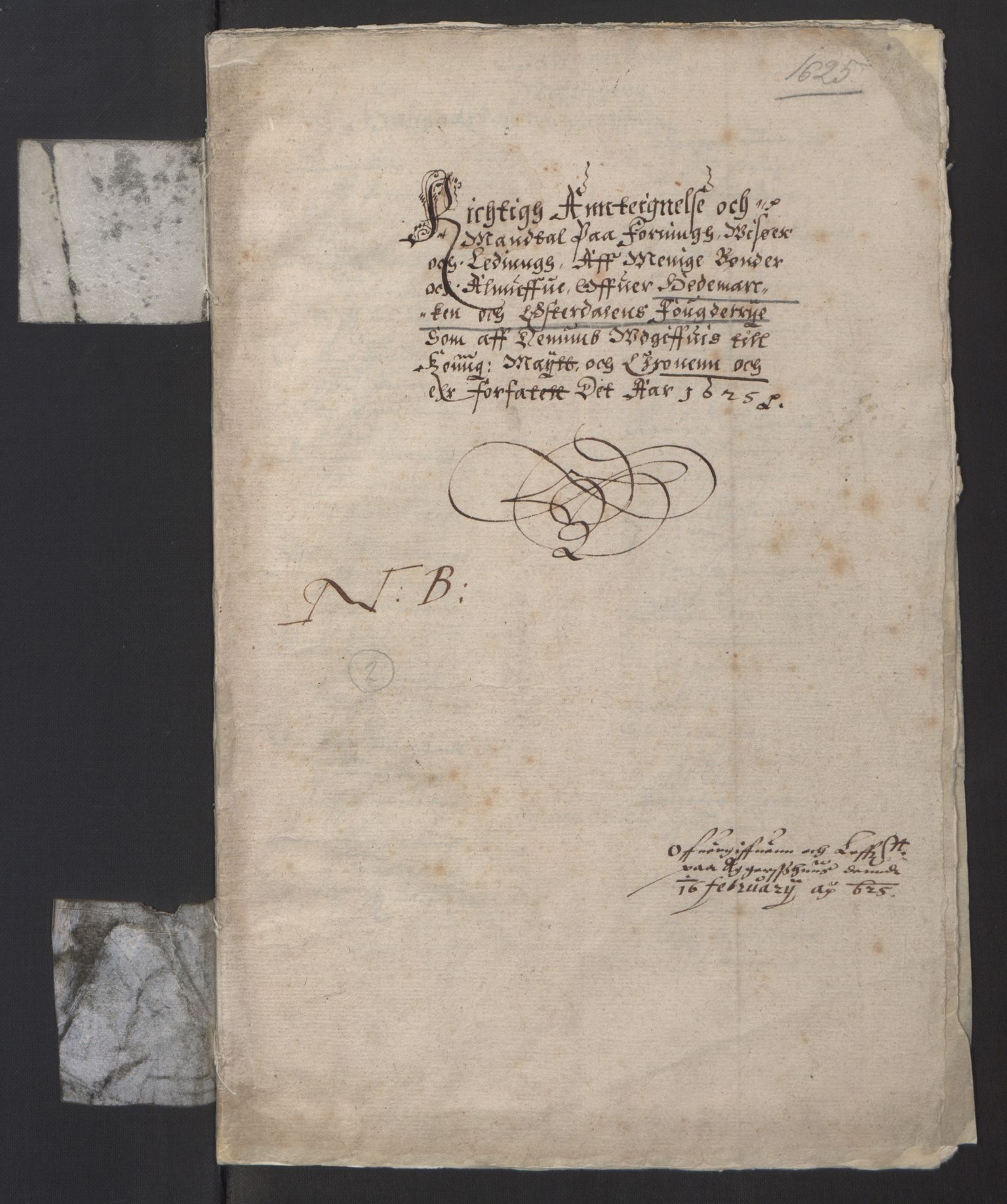 Stattholderembetet 1572-1771, RA/EA-2870/Ek/L0001/0002: Jordebøker før 1624 og til utligning av garnisonsskatt 1624-1626: / Jordebøker for Akershus len, 1624-1625, p. 42