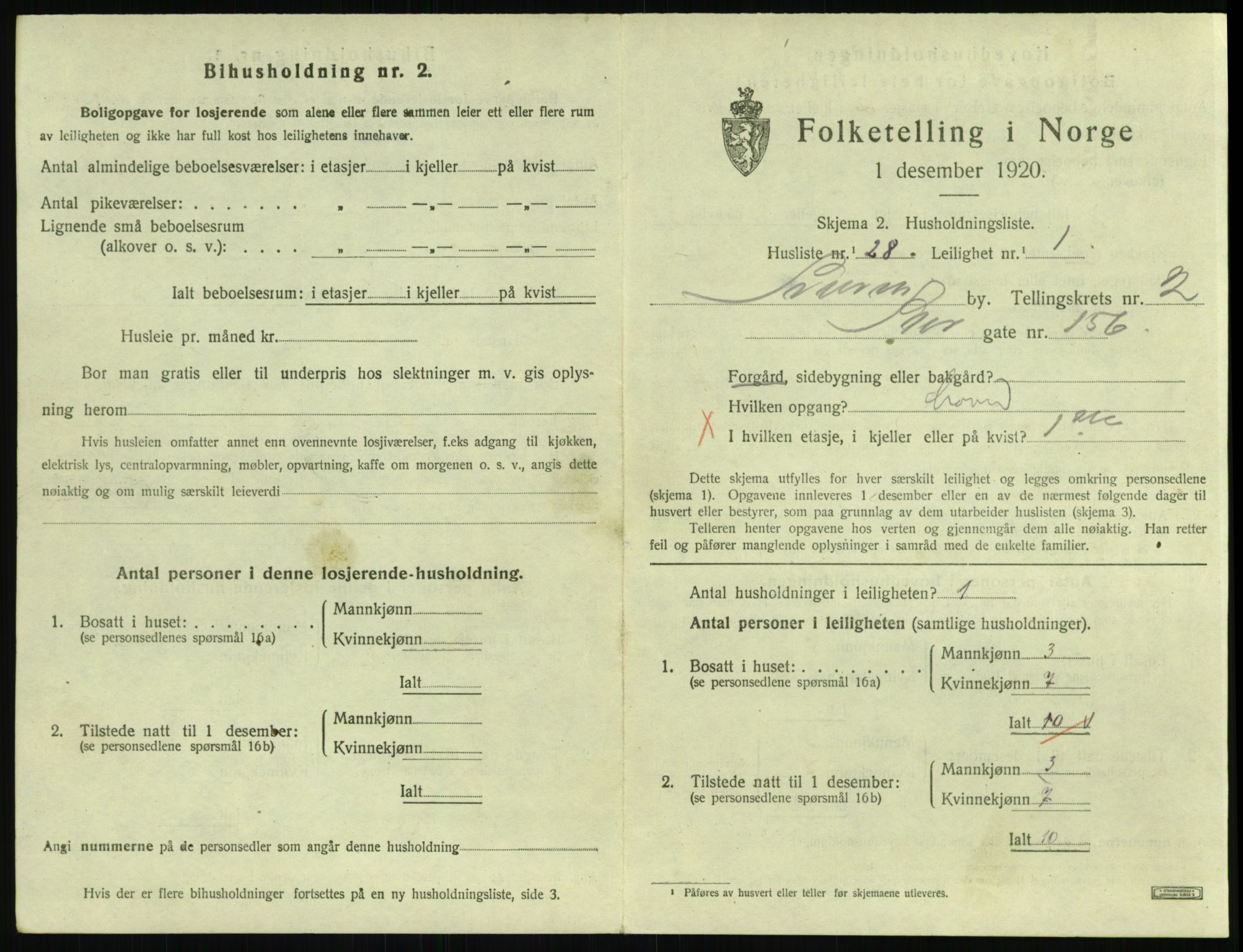 SAKO, 1920 census for Svelvik, 1920, p. 945