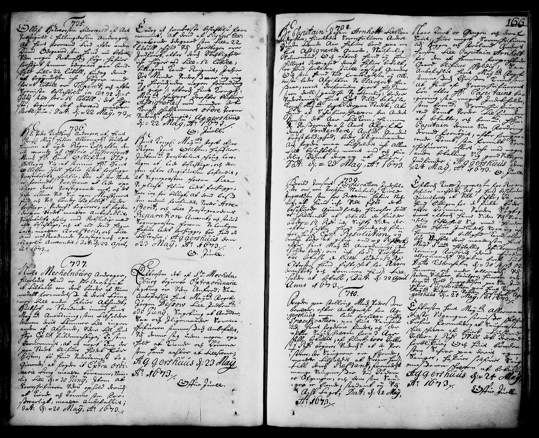 Stattholderembetet 1572-1771, AV/RA-EA-2870/Ad/L0003: Supplikasjons- og resolusjonsprotokoll, 1671-1682, p. 165b-166a
