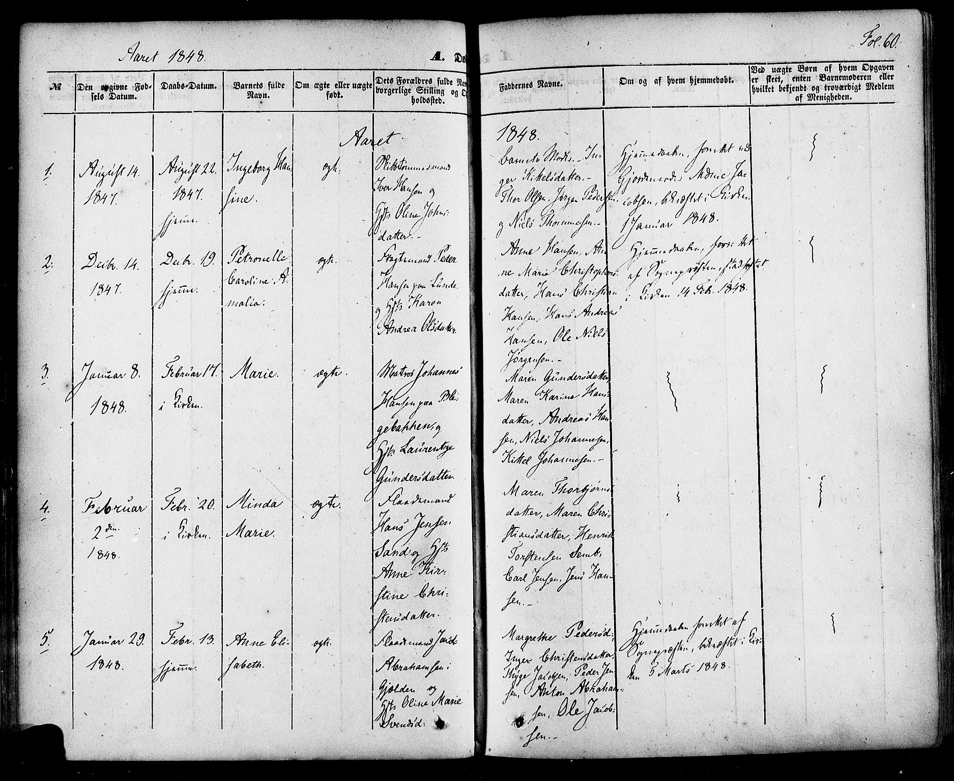 Skien kirkebøker, SAKO/A-302/F/Fa/L0006a: Parish register (official) no. 6A, 1843-1856, p. 60