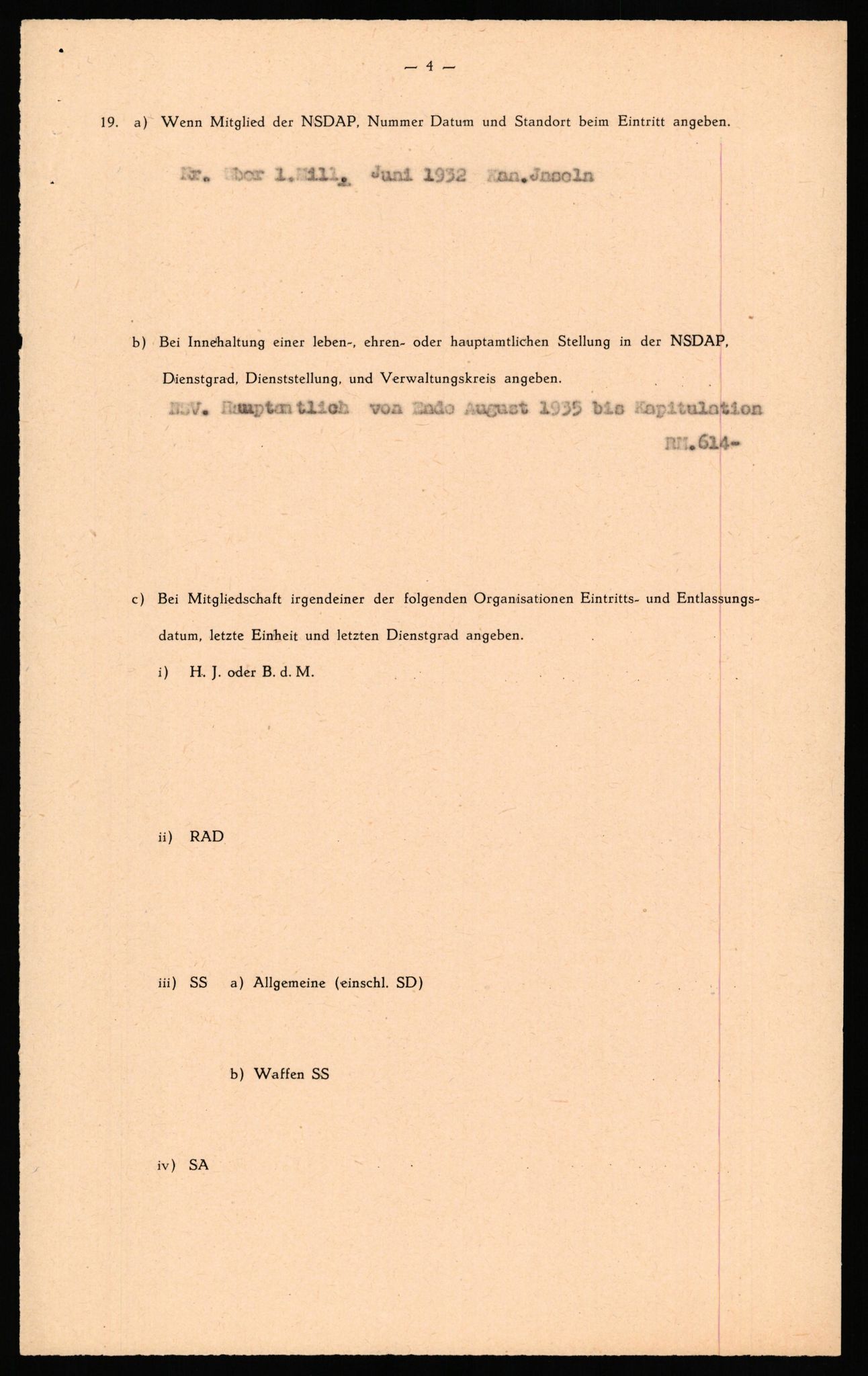 Forsvaret, Forsvarets overkommando II, AV/RA-RAFA-3915/D/Db/L0035: CI Questionaires. Tyske okkupasjonsstyrker i Norge. Tyskere., 1945-1946, p. 140