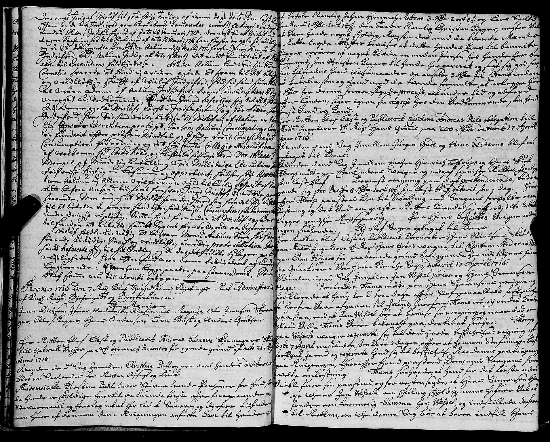 Trondheim byfogd, AV/SAT-A-0003/1/1/1A/L0034: Bytingsprotokoll - 5/3-23/6., 1716-1718, p. 12b-13a