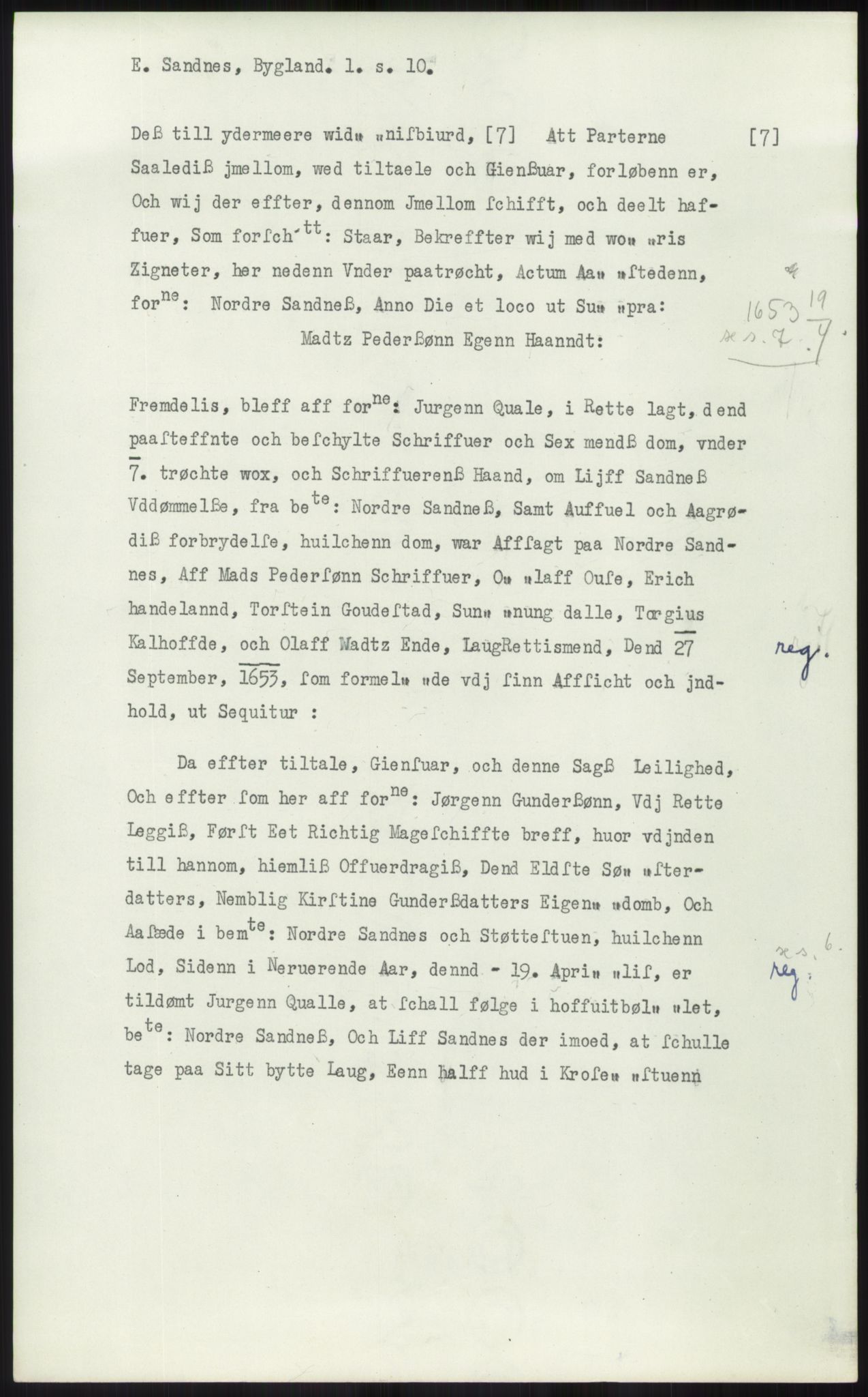 Samlinger til kildeutgivelse, Diplomavskriftsamlingen, AV/RA-EA-4053/H/Ha, p. 1845