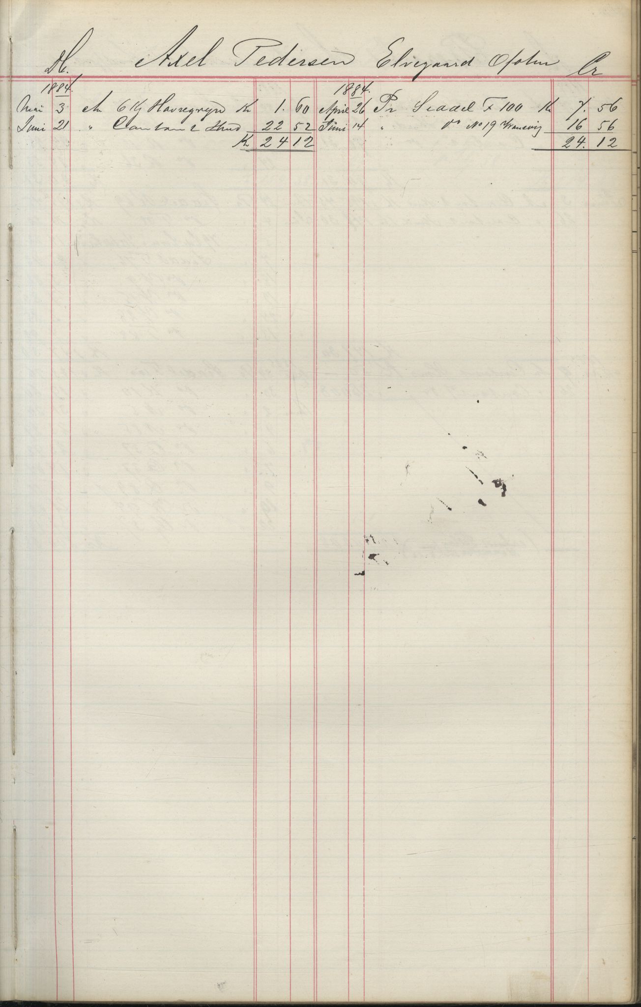 Brodtkorb handel A/S, VAMU/A-0001/F/Fa/L0004/0001: Kompanibøker. Utensogns / Compagnibog for Udensogns Fiskere No 15. Fra A - H, 1882-1895, p. 119
