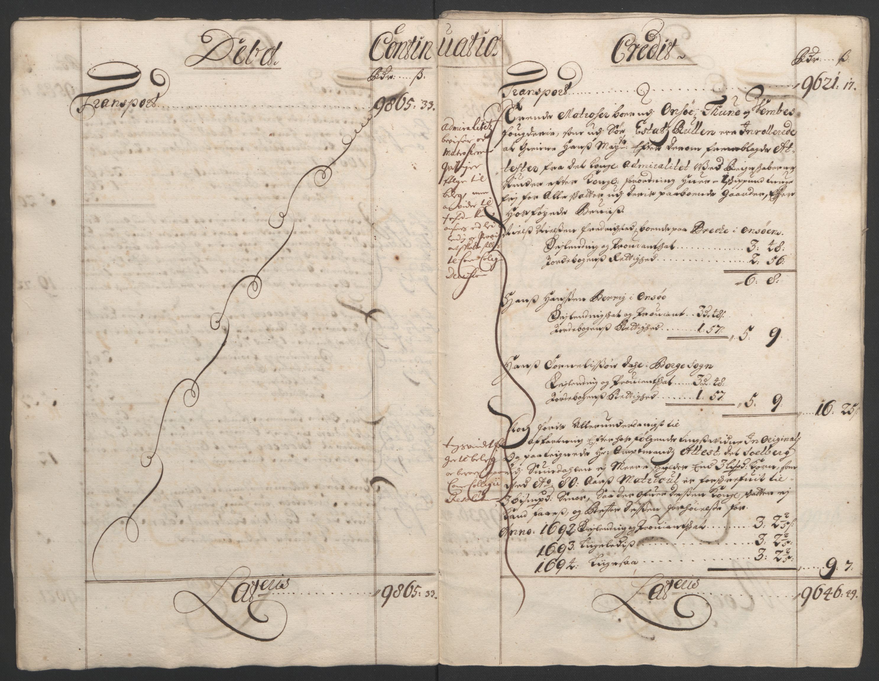 Rentekammeret inntil 1814, Reviderte regnskaper, Fogderegnskap, AV/RA-EA-4092/R03/L0121: Fogderegnskap Onsøy, Tune, Veme og Åbygge fogderi, 1694, p. 13