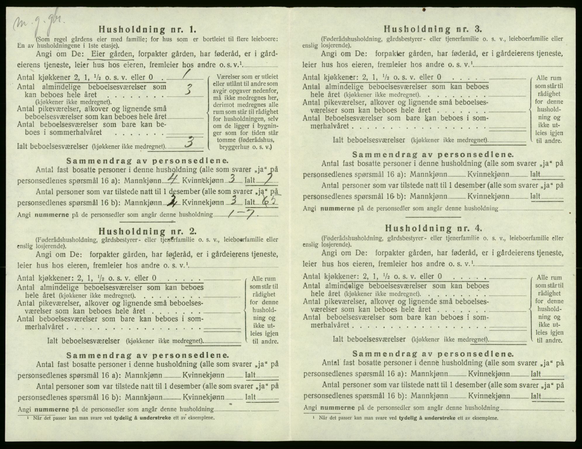 SAB, 1920 census for Stord, 1920, p. 370