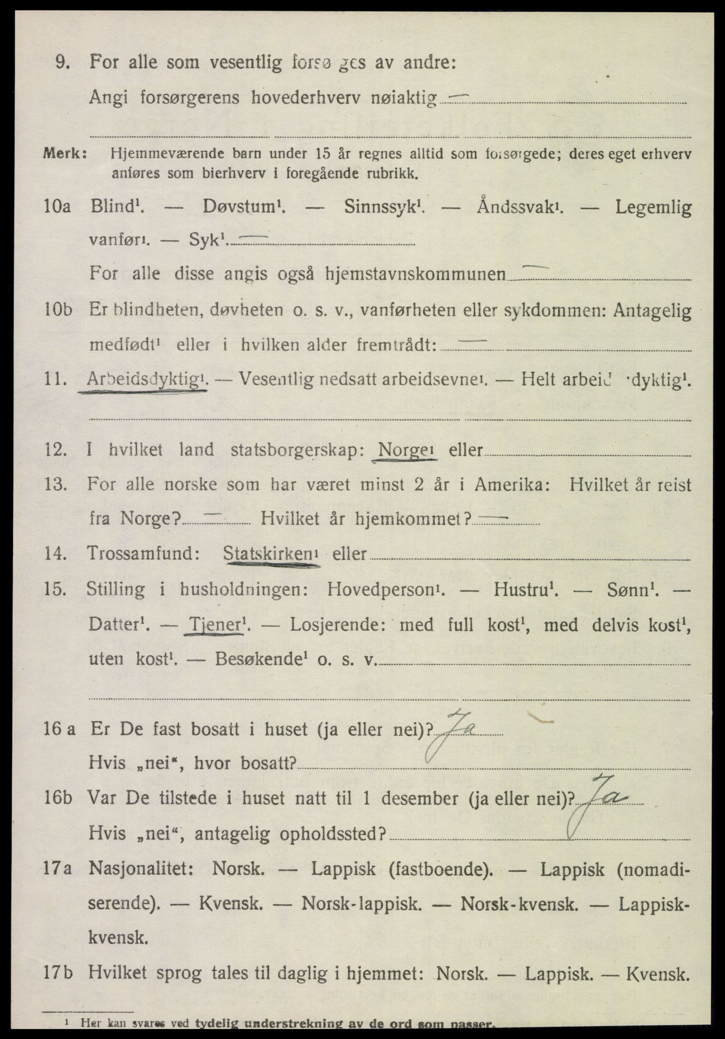 SAT, 1920 census for Leksvik, 1920, p. 1815