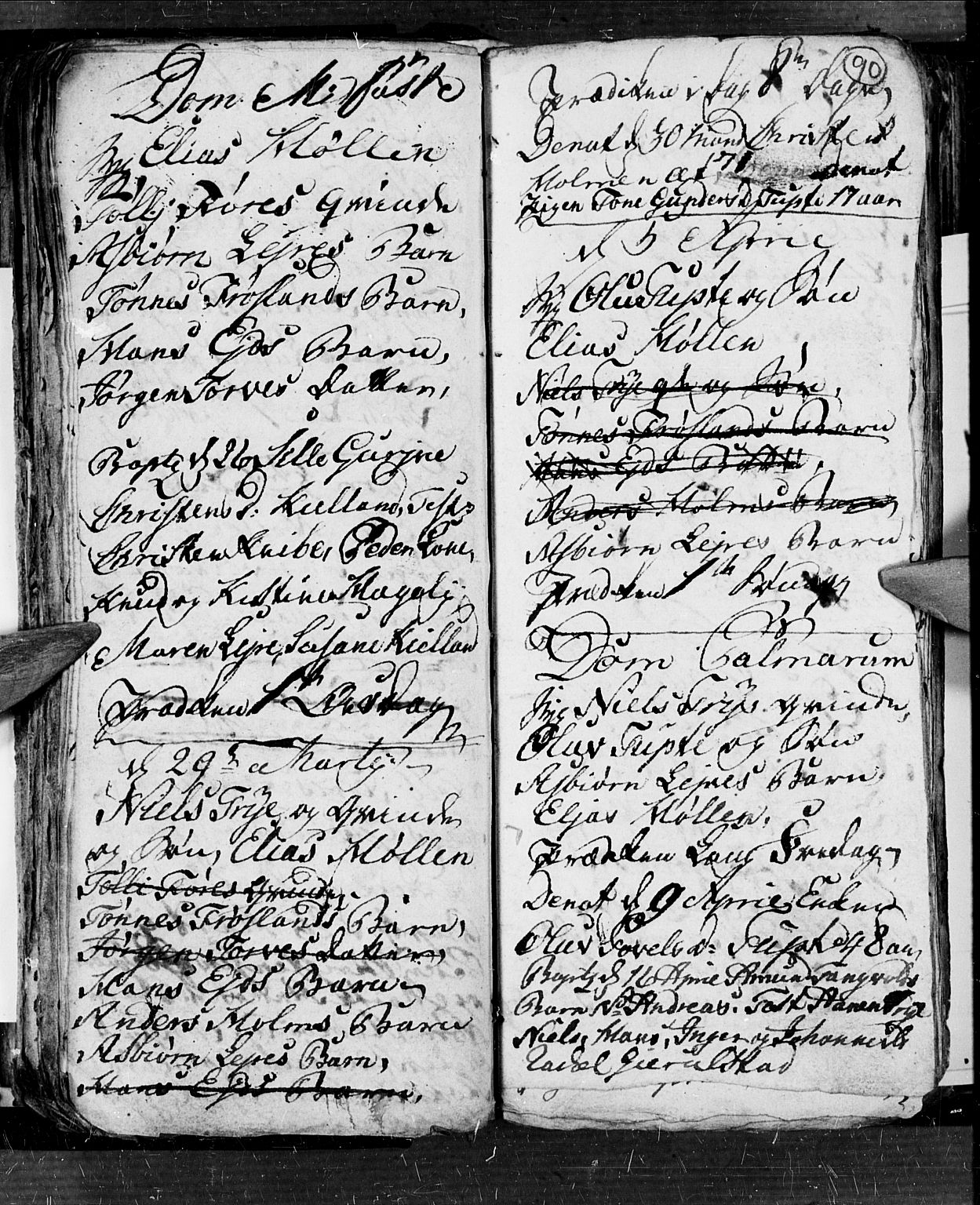 Søgne sokneprestkontor, AV/SAK-1111-0037/F/Fb/Fbb/L0001: Parish register (copy) no. B 1, 1779-1802, p. 90