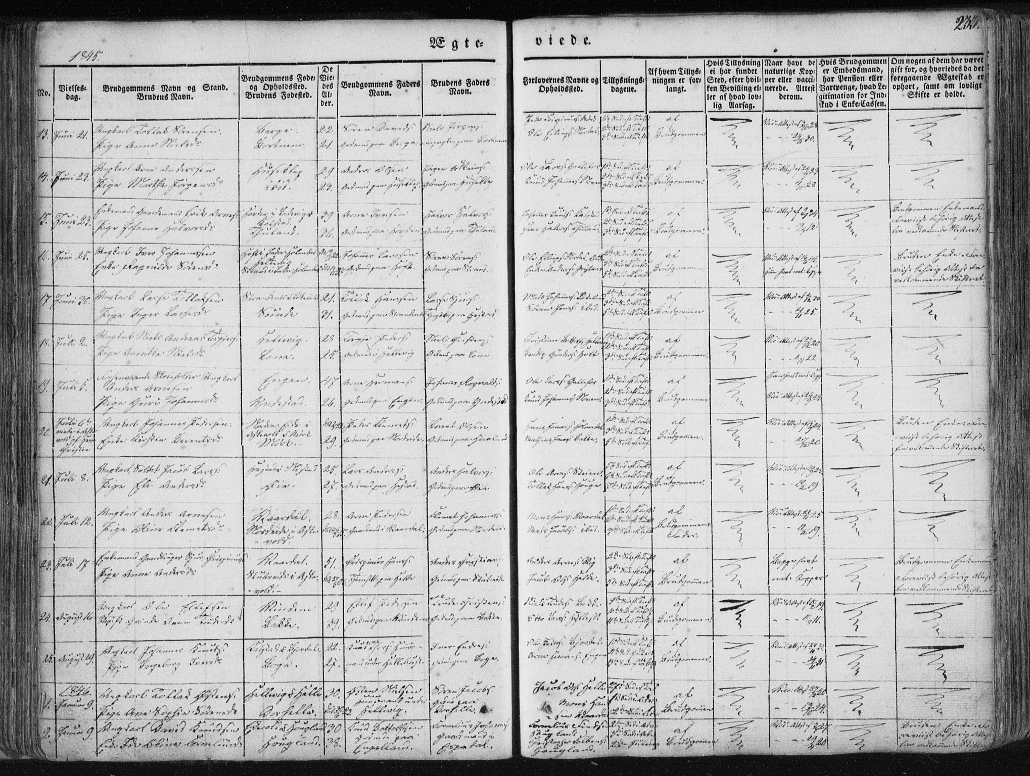 Fjaler sokneprestembete, SAB/A-79801/H/Haa/Haaa/L0006: Parish register (official) no. A 6, 1835-1884, p. 233