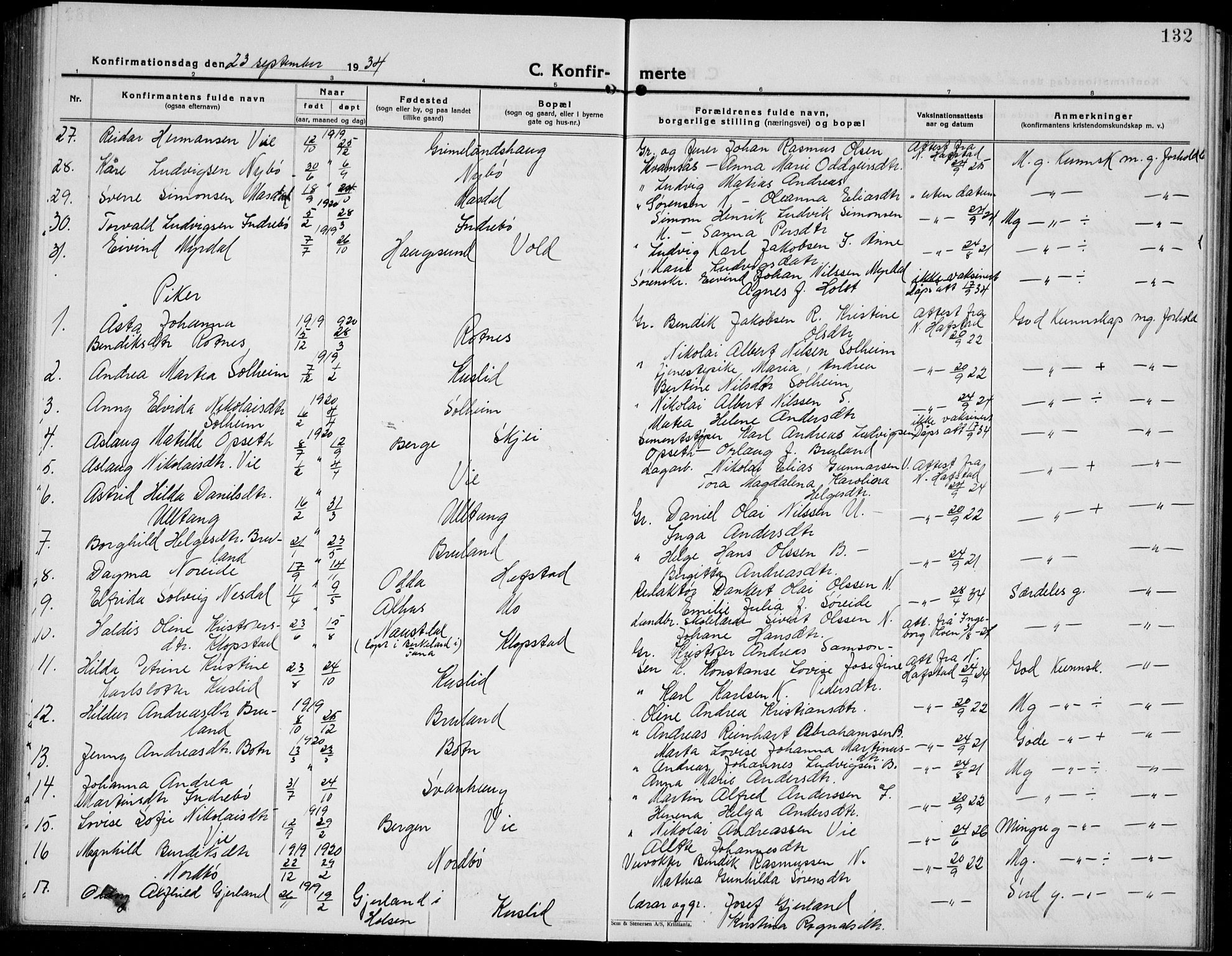 Førde sokneprestembete, AV/SAB-A-79901/H/Hab/Haba/L0004: Parish register (copy) no. A 4, 1924-1941, p. 132