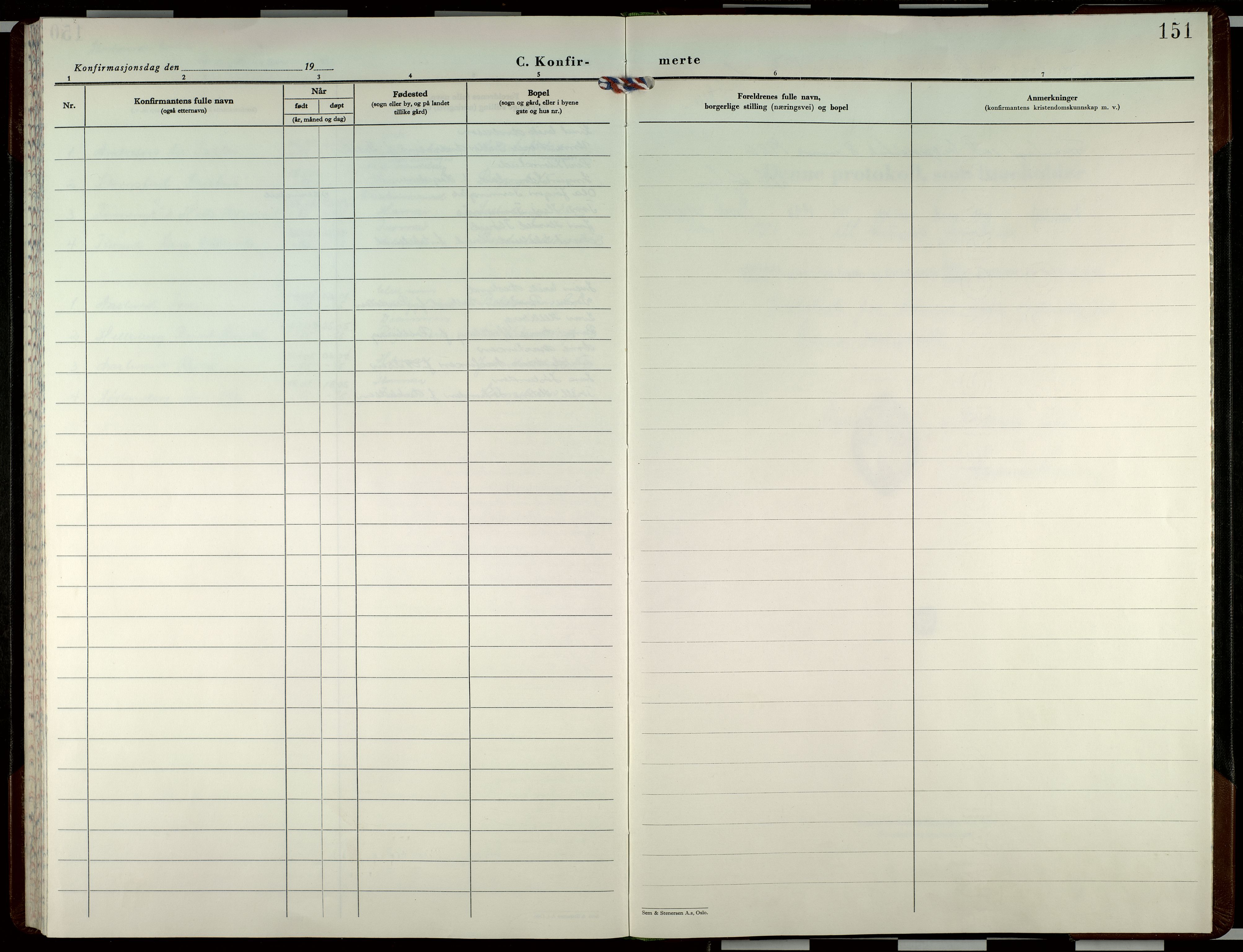 Hamar prestekontor, AV/SAH-DOMPH-002/H/Ha/Haa/L0017: Parish register (official) no. 17, 1973-1990, p. 151