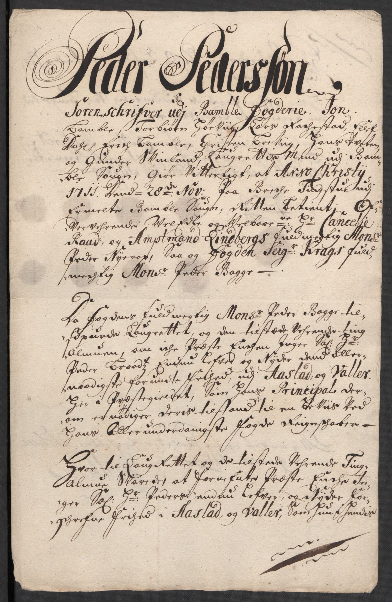 Rentekammeret inntil 1814, Reviderte regnskaper, Fogderegnskap, AV/RA-EA-4092/R36/L2120: Fogderegnskap Øvre og Nedre Telemark og Bamble, 1711, p. 325