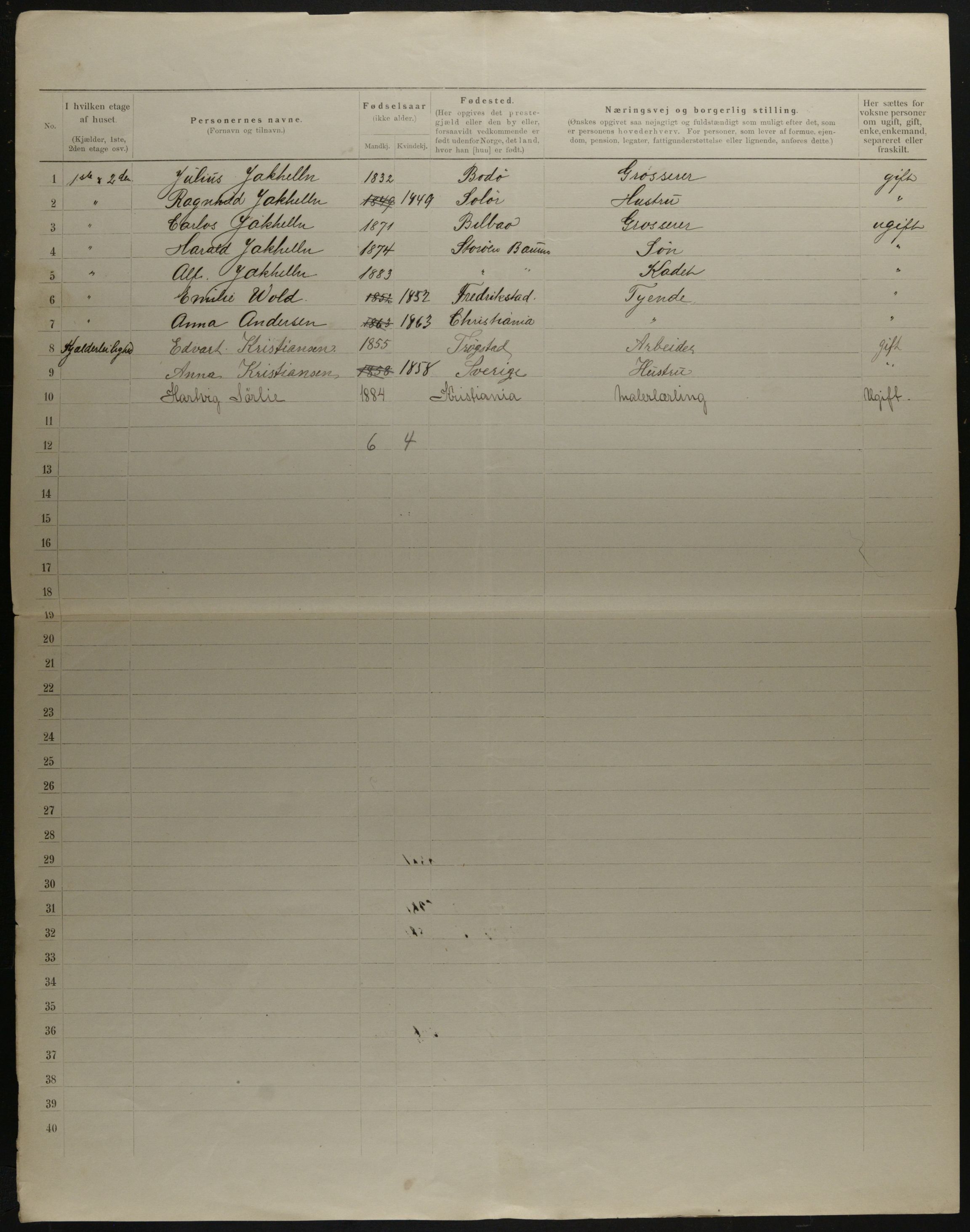 OBA, Municipal Census 1901 for Kristiania, 1901, p. 18475