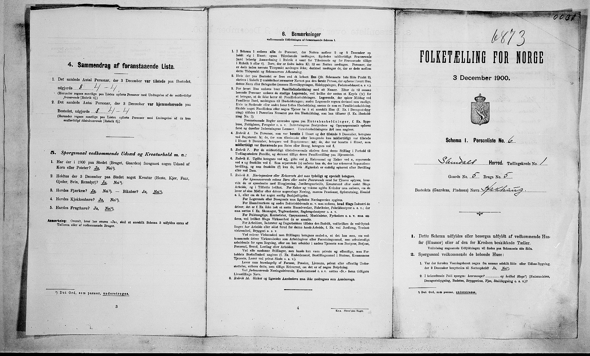 SAKO, 1900 census for Slemdal, 1900, p. 17