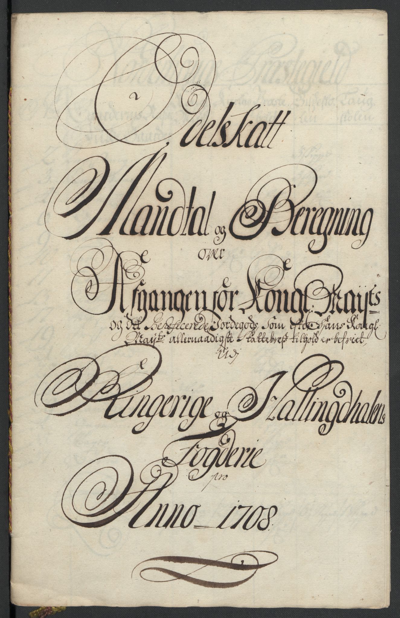 Rentekammeret inntil 1814, Reviderte regnskaper, Fogderegnskap, RA/EA-4092/R22/L1467: Fogderegnskap Ringerike, Hallingdal og Buskerud, 1708, p. 187