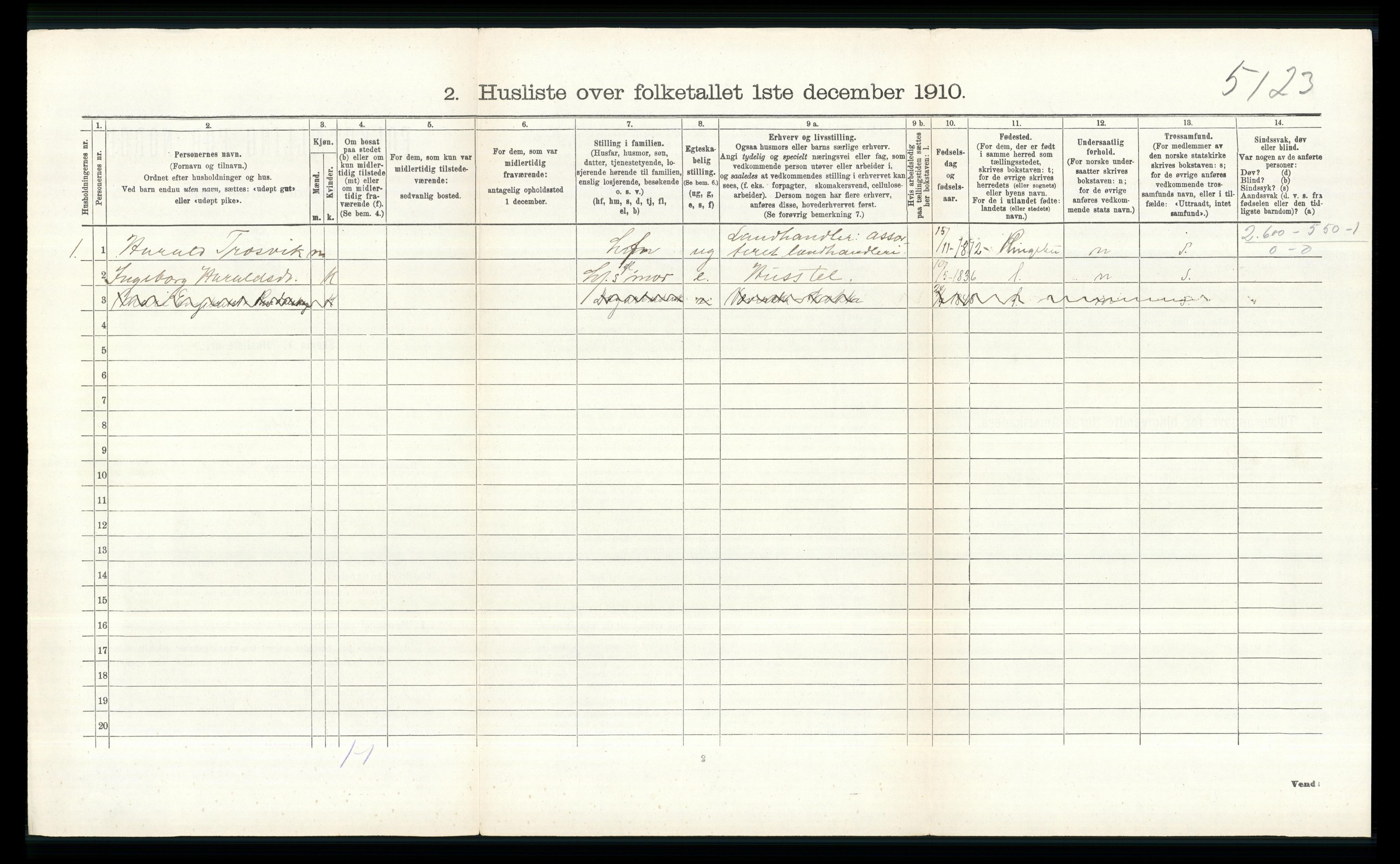 RA, 1910 census for Øyer, 1910, p. 462