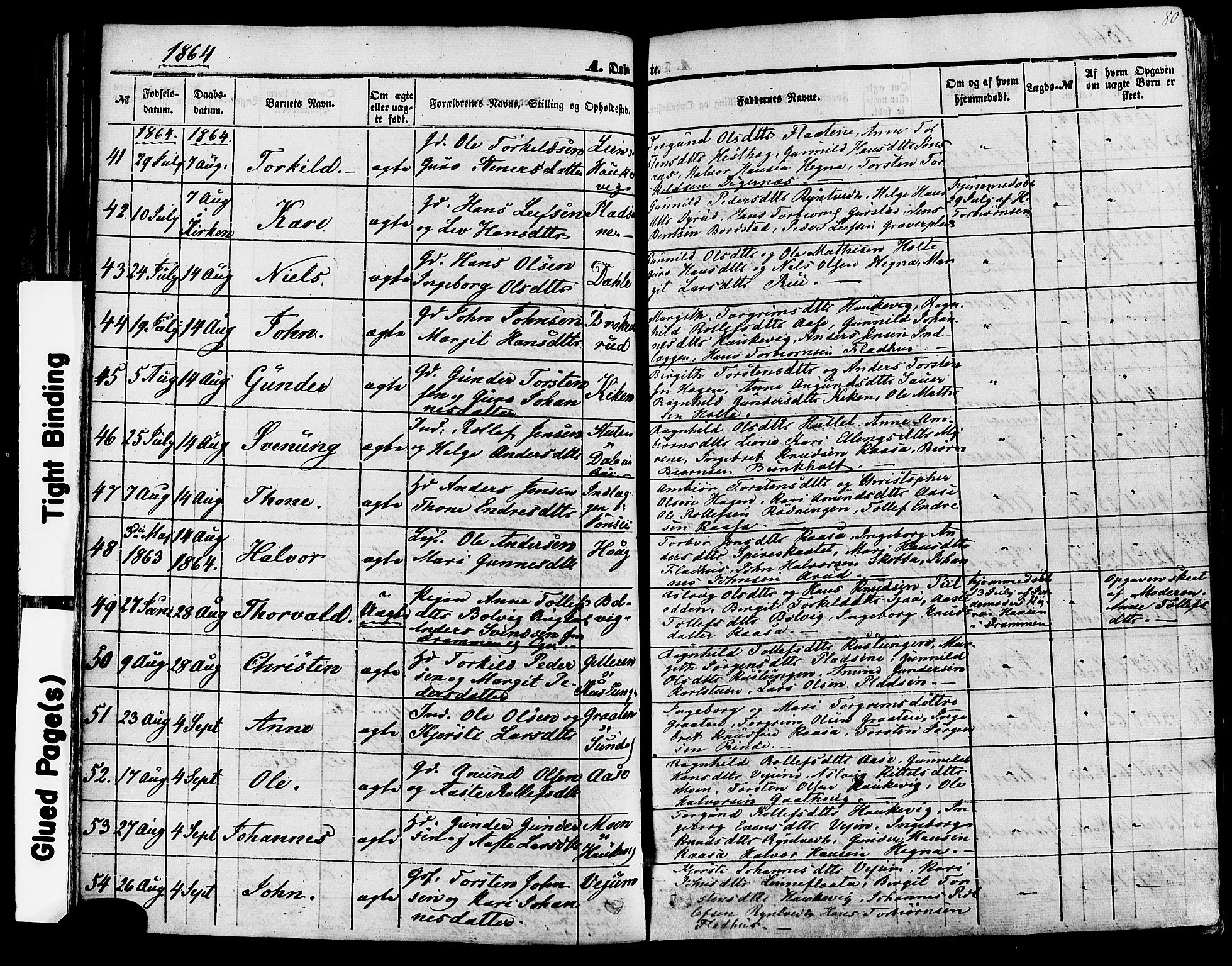 Sauherad kirkebøker, AV/SAKO-A-298/F/Fa/L0007: Parish register (official) no. I 7, 1851-1873, p. 80