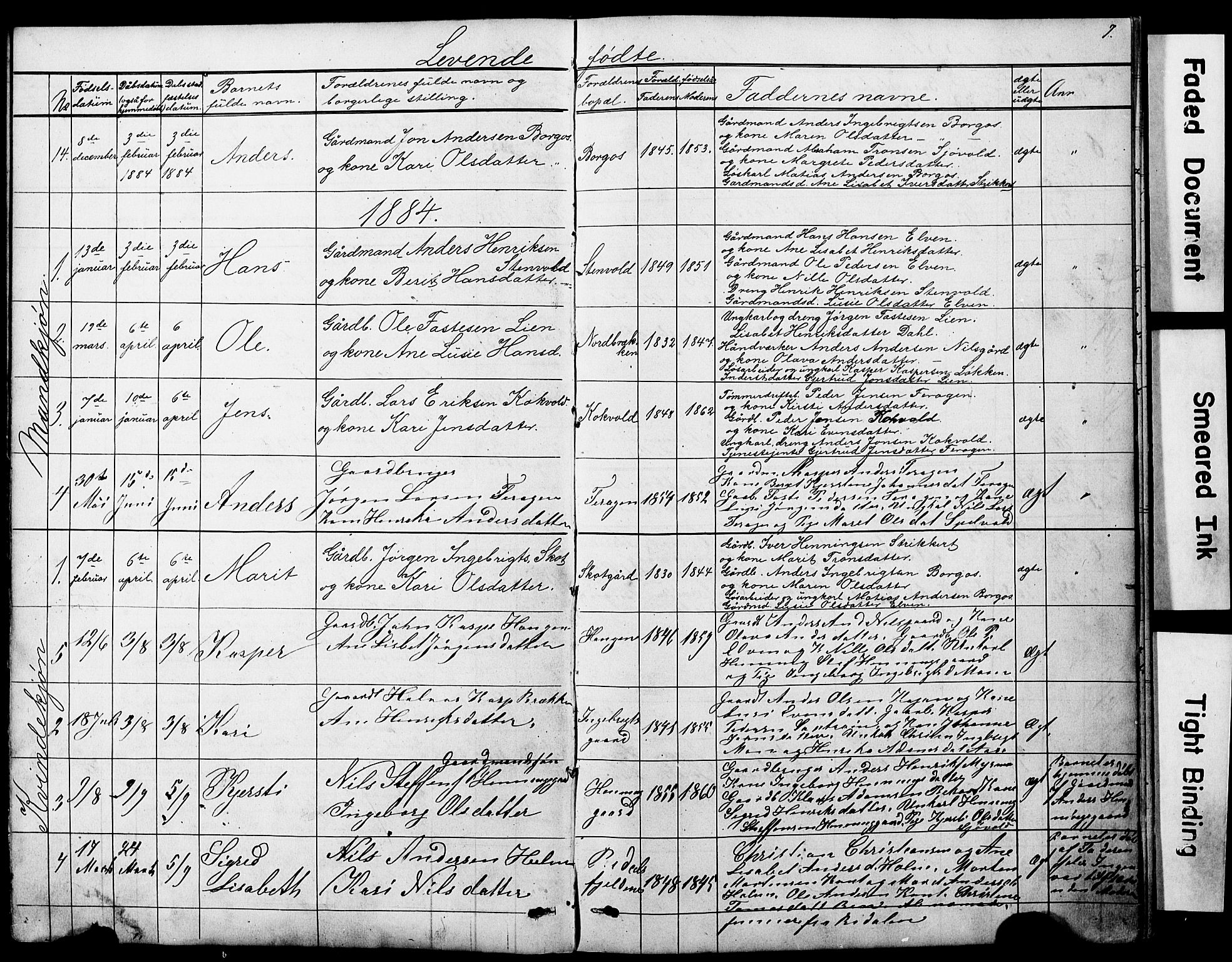 Ministerialprotokoller, klokkerbøker og fødselsregistre - Sør-Trøndelag, SAT/A-1456/683/L0949: Parish register (copy) no. 683C01, 1880-1896, p. 7