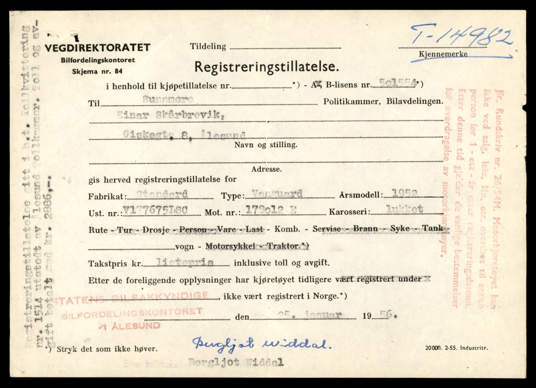 Møre og Romsdal vegkontor - Ålesund trafikkstasjon, AV/SAT-A-4099/F/Fe/L0049: Registreringskort for kjøretøy T 14864 - T 18613, 1927-1998, p. 2817