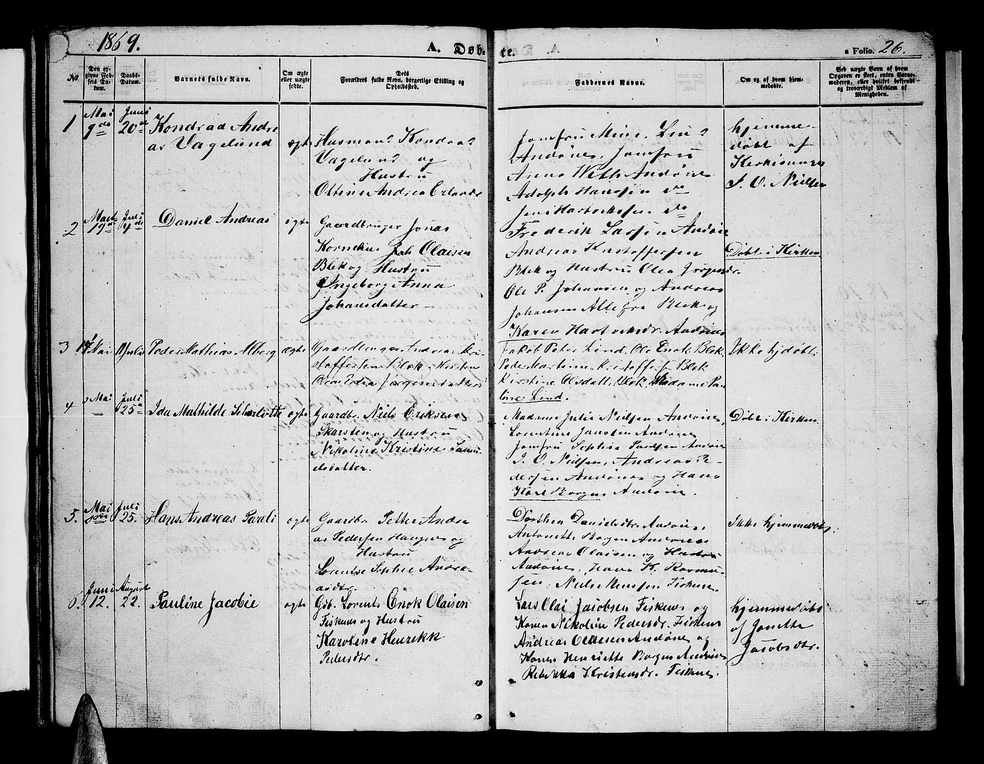 Ministerialprotokoller, klokkerbøker og fødselsregistre - Nordland, AV/SAT-A-1459/899/L1447: Parish register (copy) no. 899C02, 1855-1886, p. 26