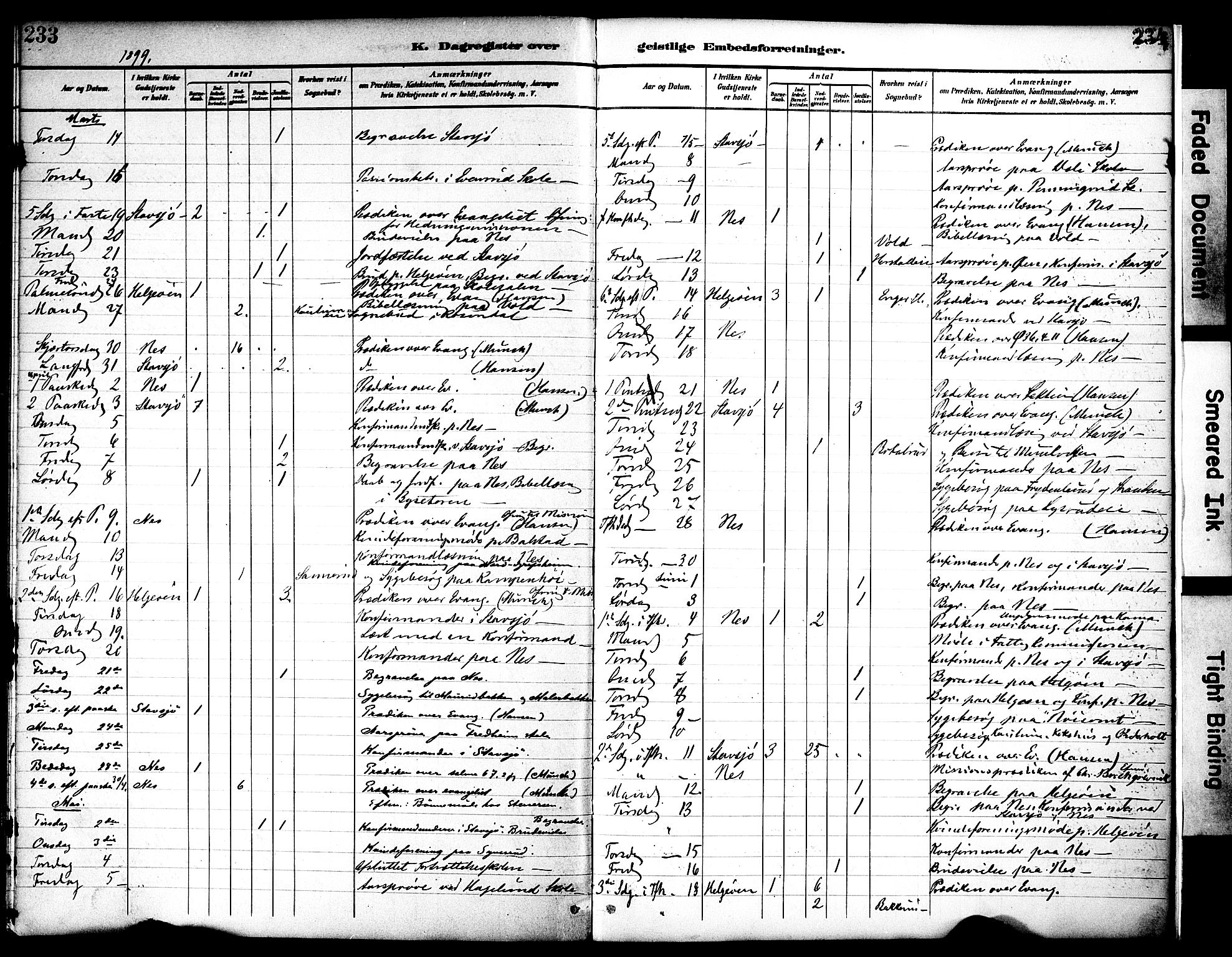 Nes prestekontor, Hedmark, AV/SAH-PREST-020/K/Ka/L0010: Parish register (official) no. 10, 1887-1905, p. 233-234