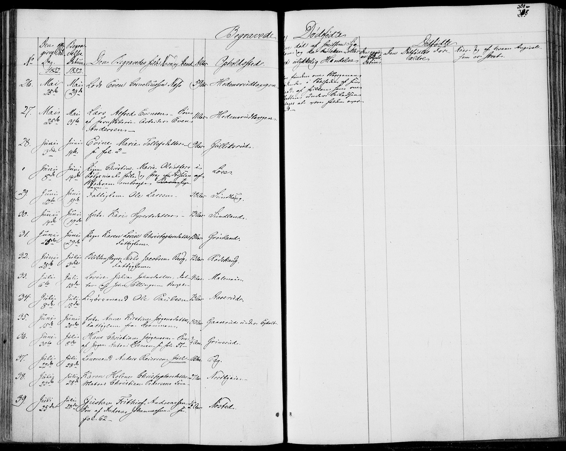 Skoger kirkebøker, AV/SAKO-A-59/F/Fa/L0003: Parish register (official) no. I 3, 1842-1861, p. 308